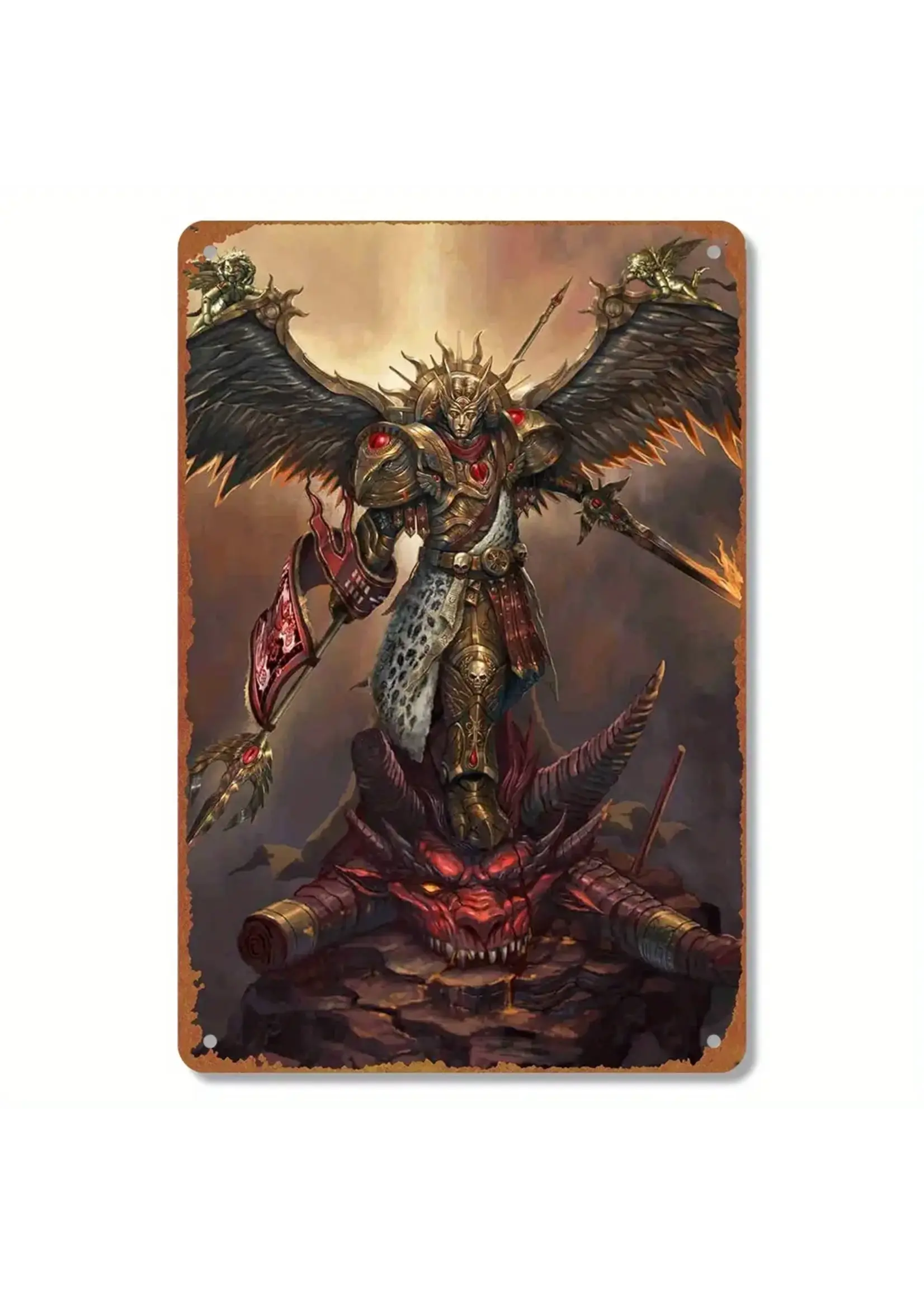 Metal Wall Sign 8x12 Inch Blood Angel Rebirth