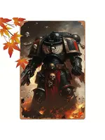 Metal Wall Sign 8x12 Inch Brave Warrior