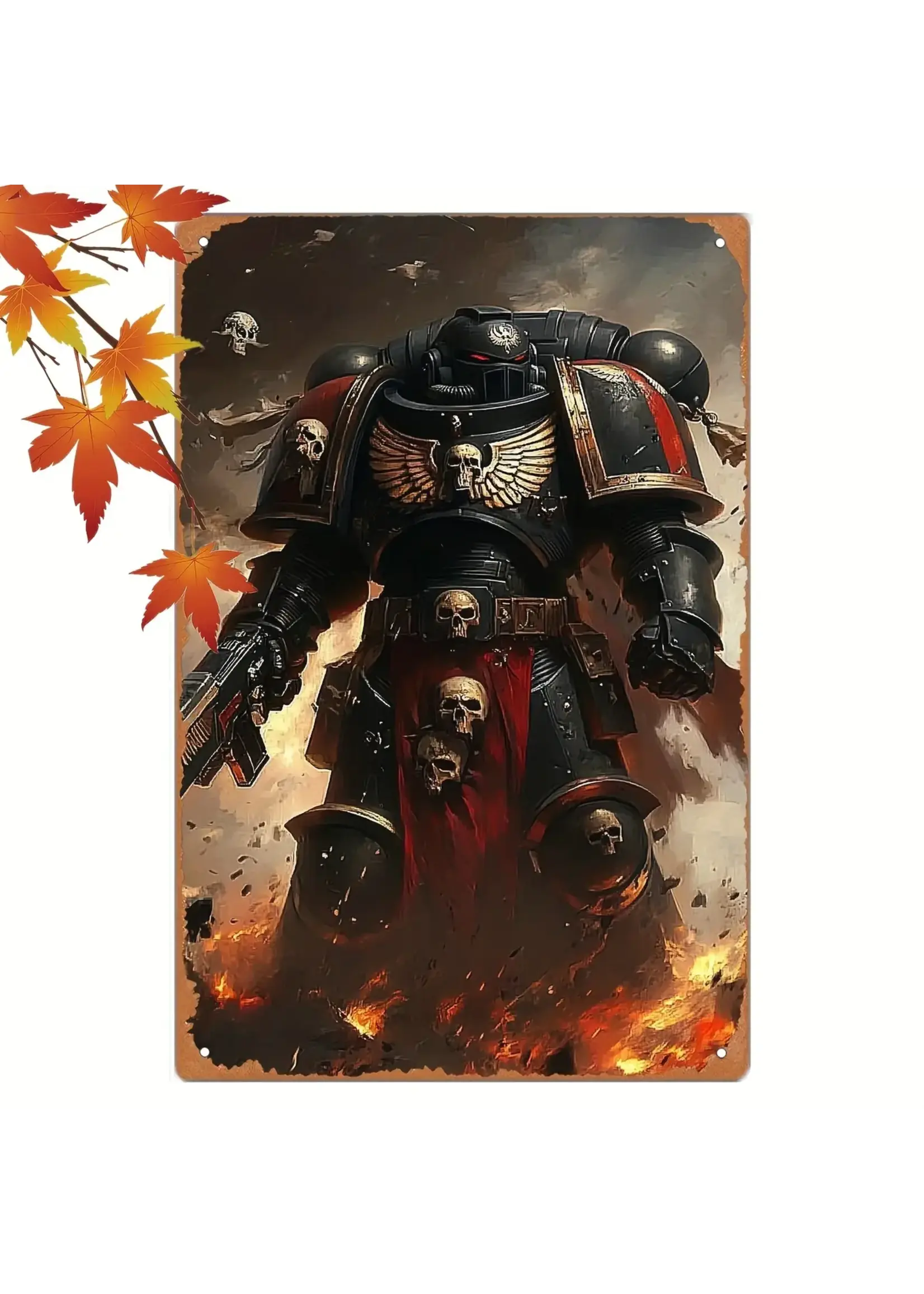 Metal Wall Sign 8x12 Inch Brave Warrior