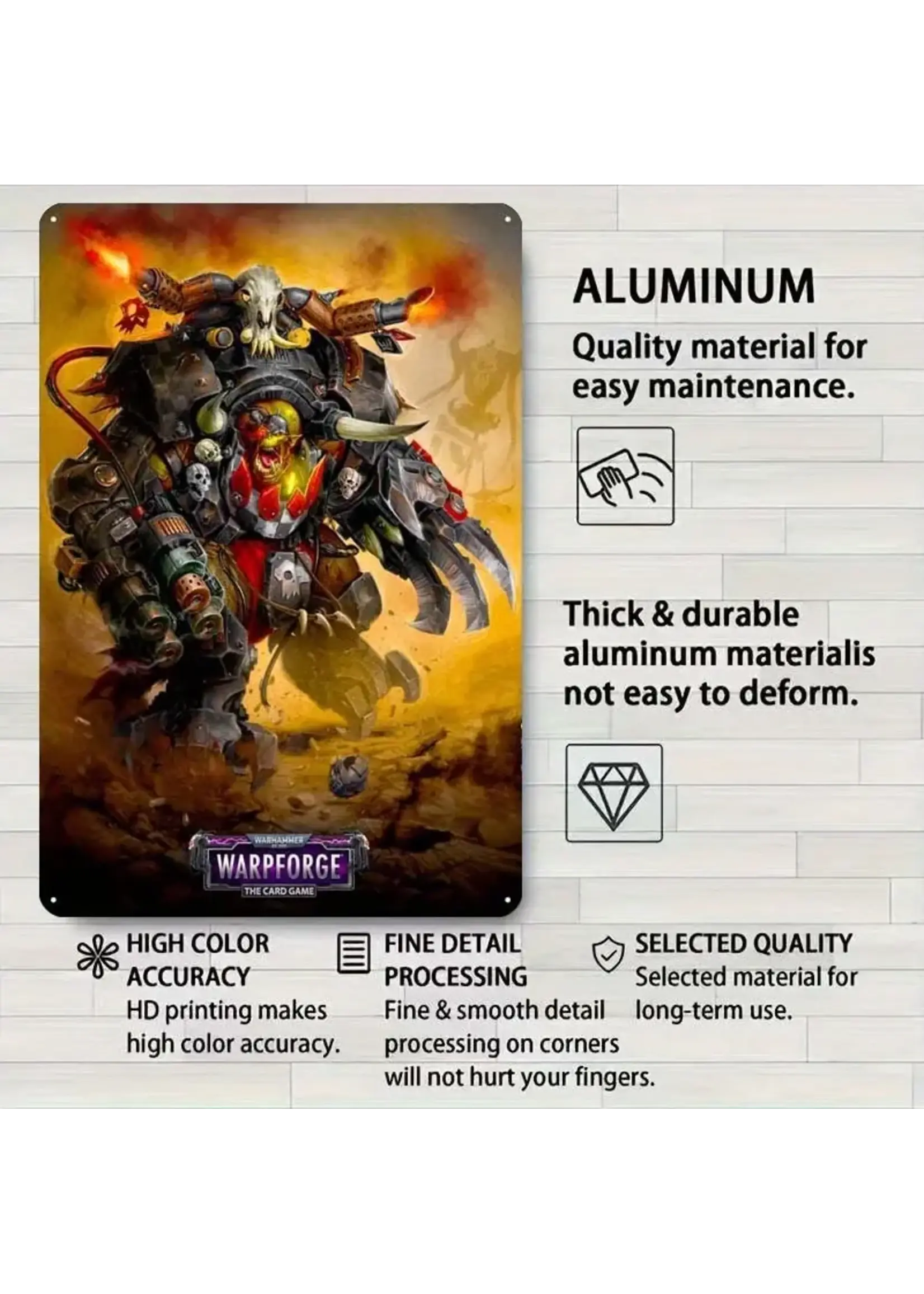 Metal Wall Sign 8x12 Inch Ghazghkull