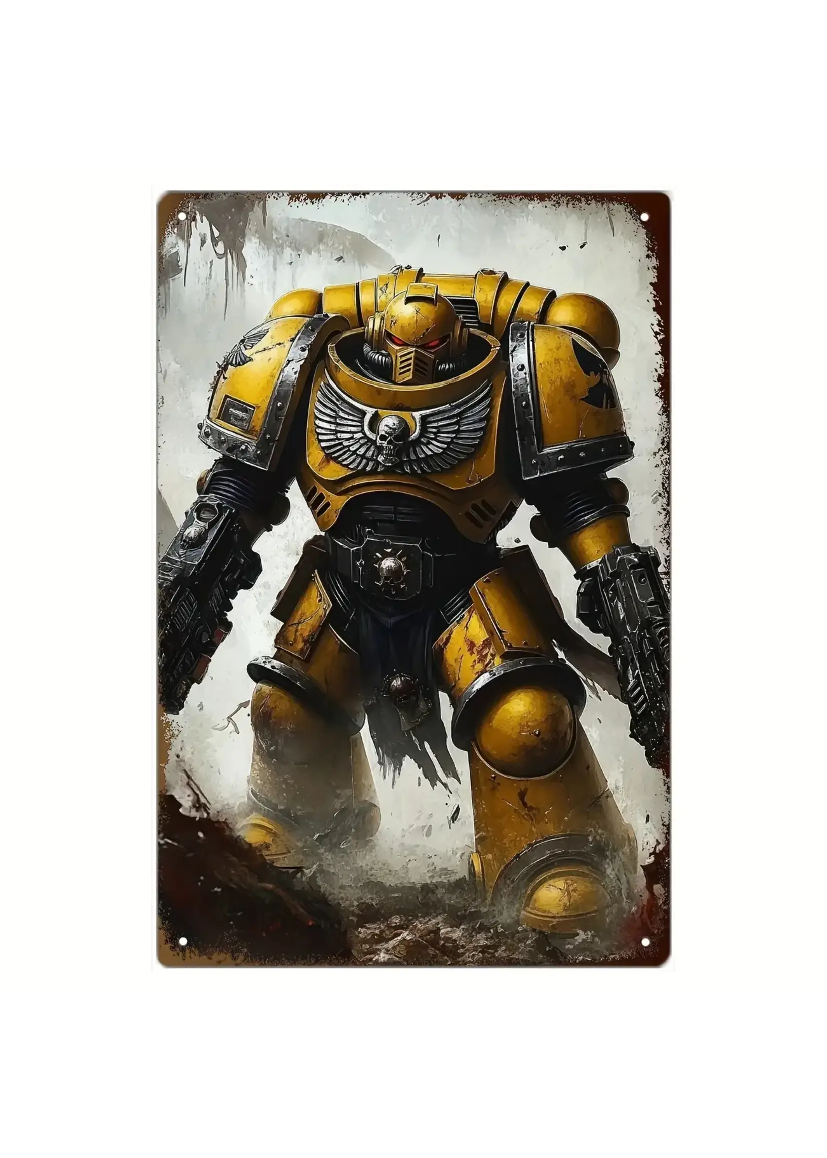 Metal Wall Sign 8x12 Inch Iron Warrior