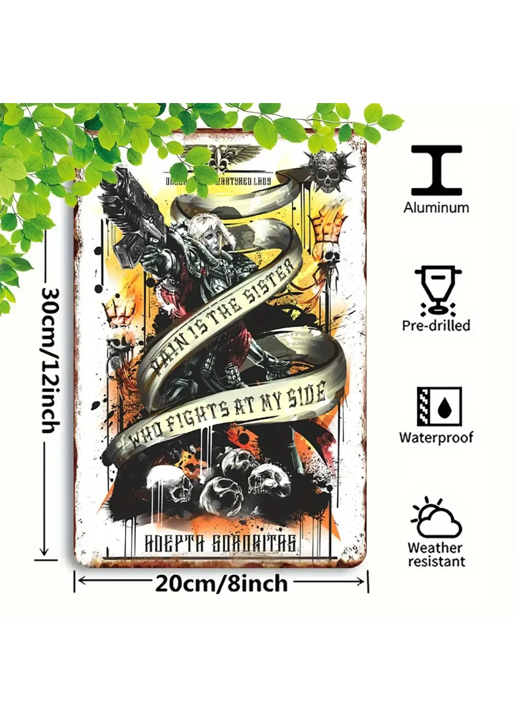 Metal Wall Sign 8x12 Inch Order of our Martyred Lady