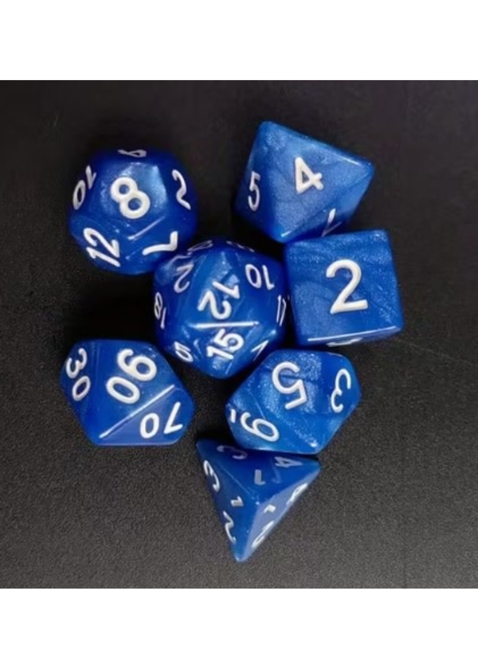 Dice RPG 7pc Glitter Blue