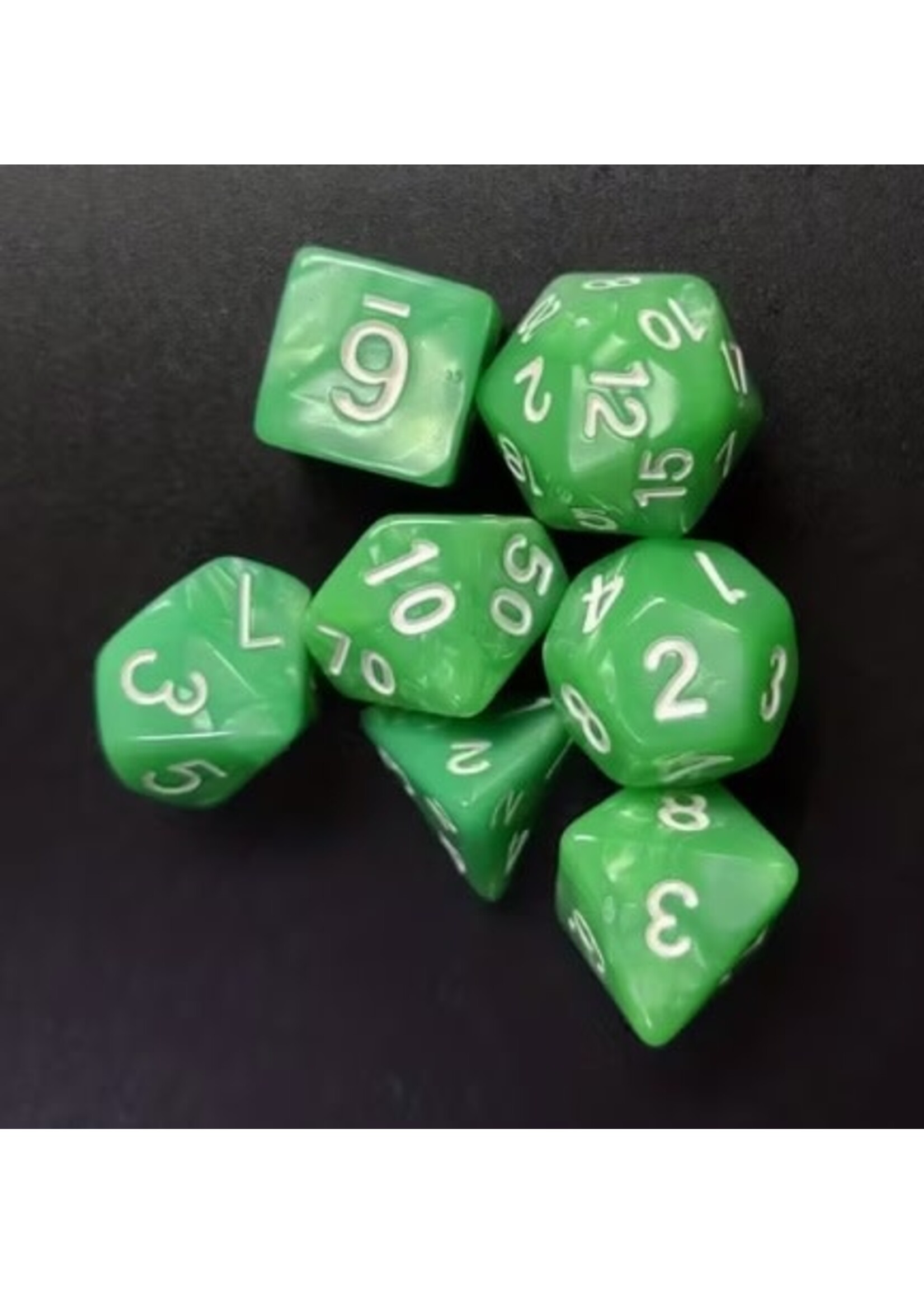 Dice RPG 7pc Pearl Green