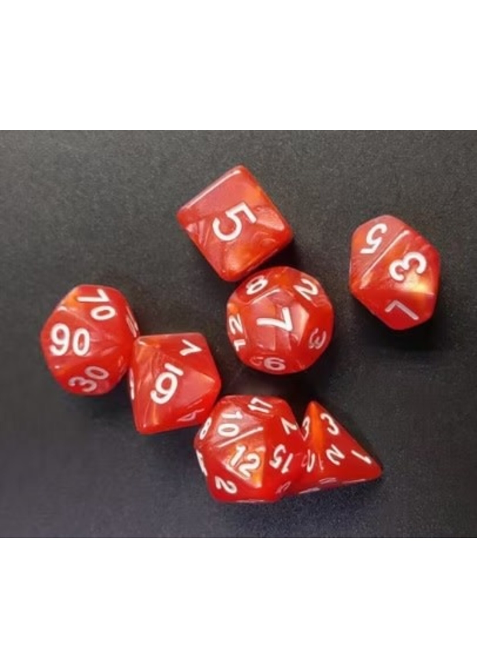 Dice RPG 7pc Pearl Red