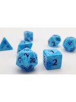 Dice RPG 7pc Marble Blue