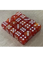 Dice 12mm 20pc Pearl Orange White