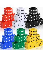 Dice 19mm 12pc Opaque Assorted Colors