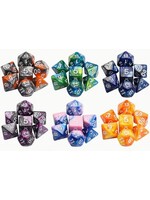Dice RPG 7pc Two Color Pearl Marble Assorted Colors