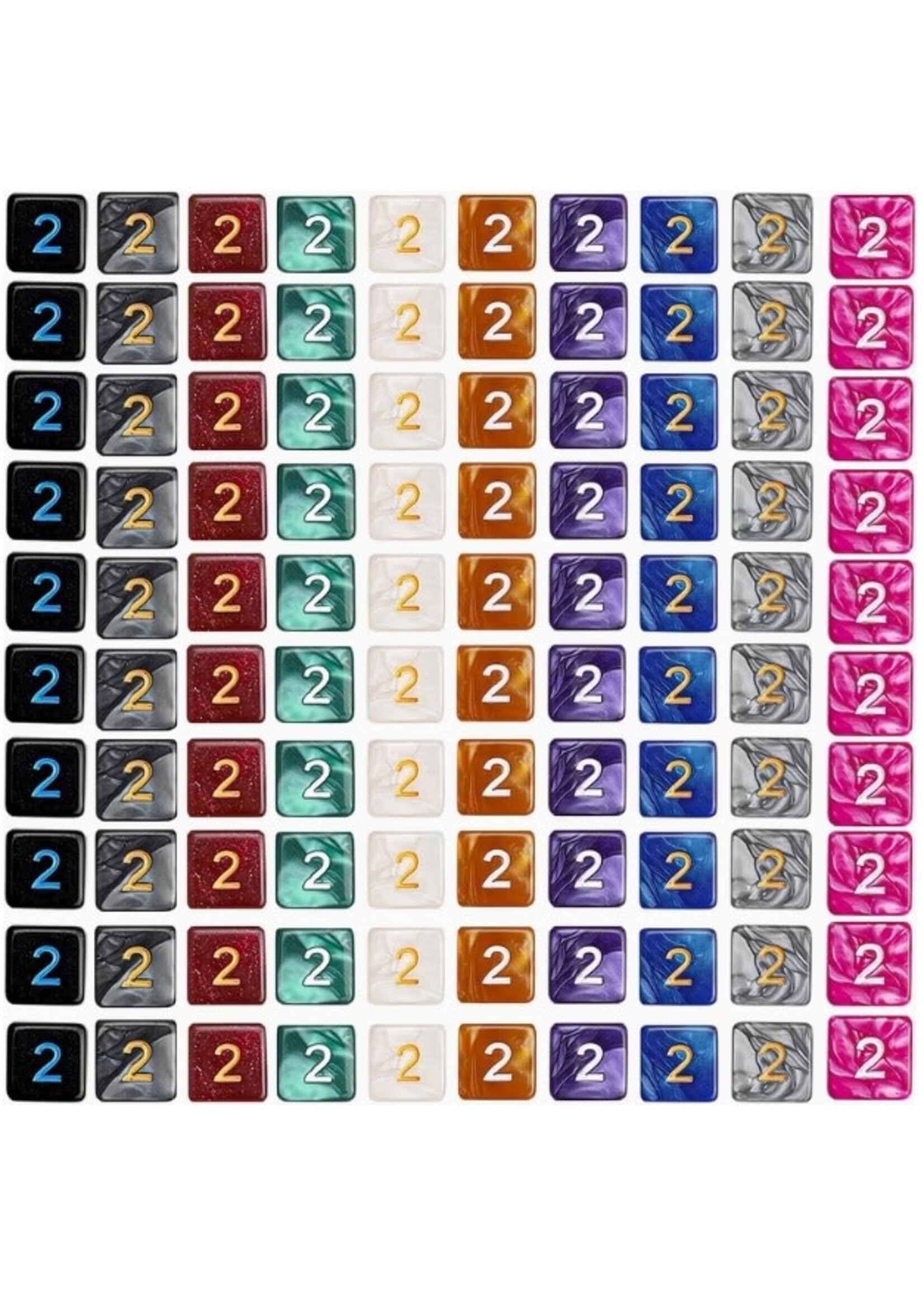 Dice 16mm Assorted Colors with Numbers