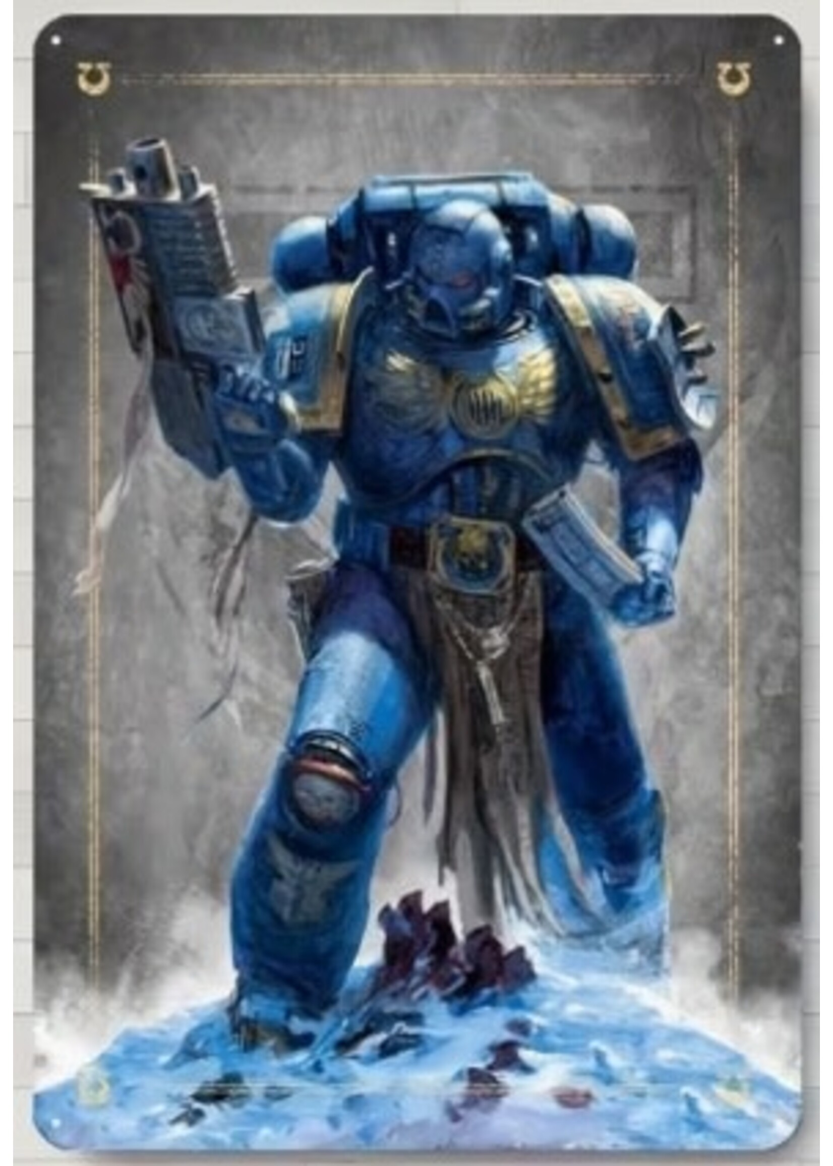 Metal Wall Sign 8x12 Inch Armored Knight