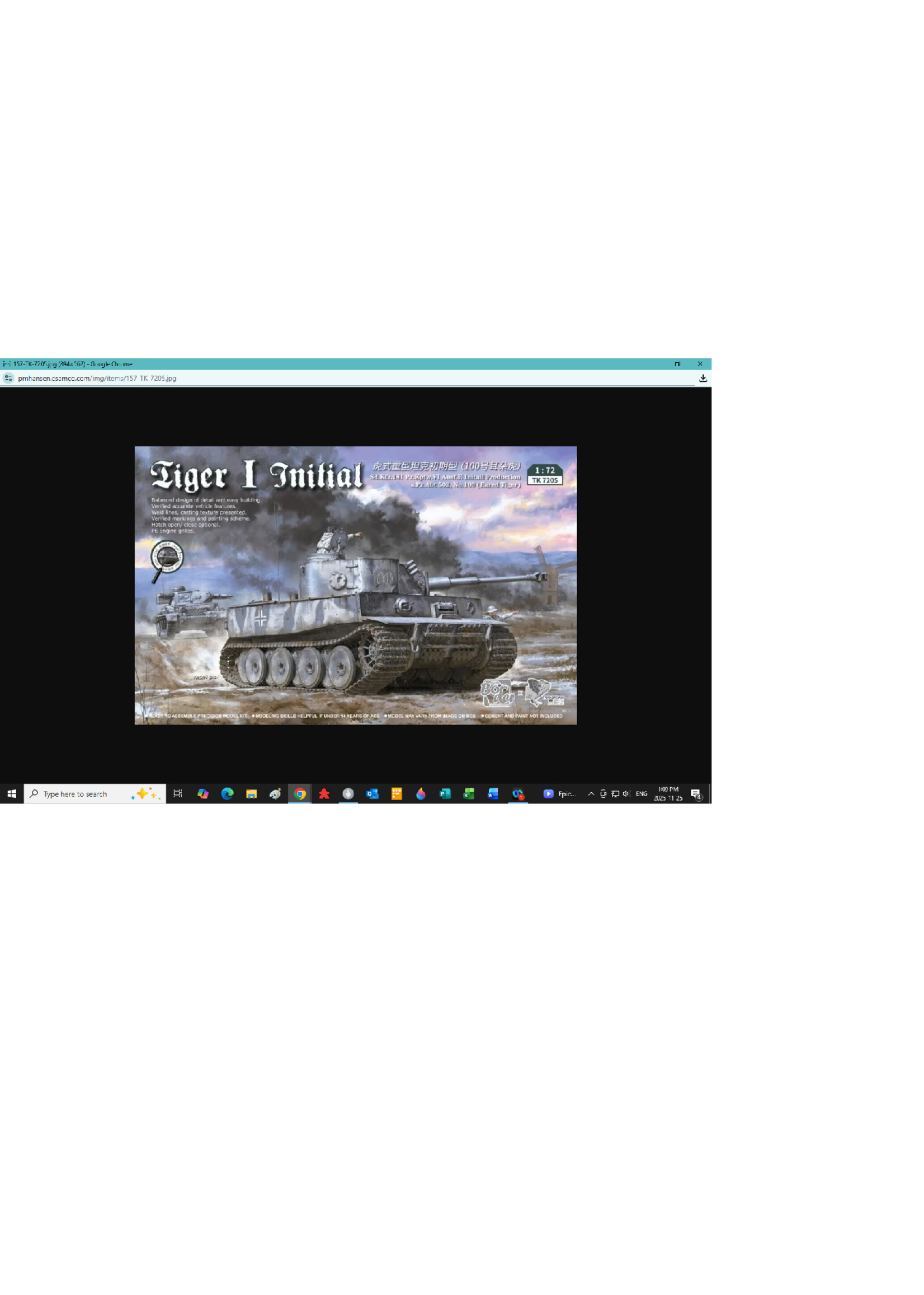 Border BORTK7205 Tiger I Initial (1/72)