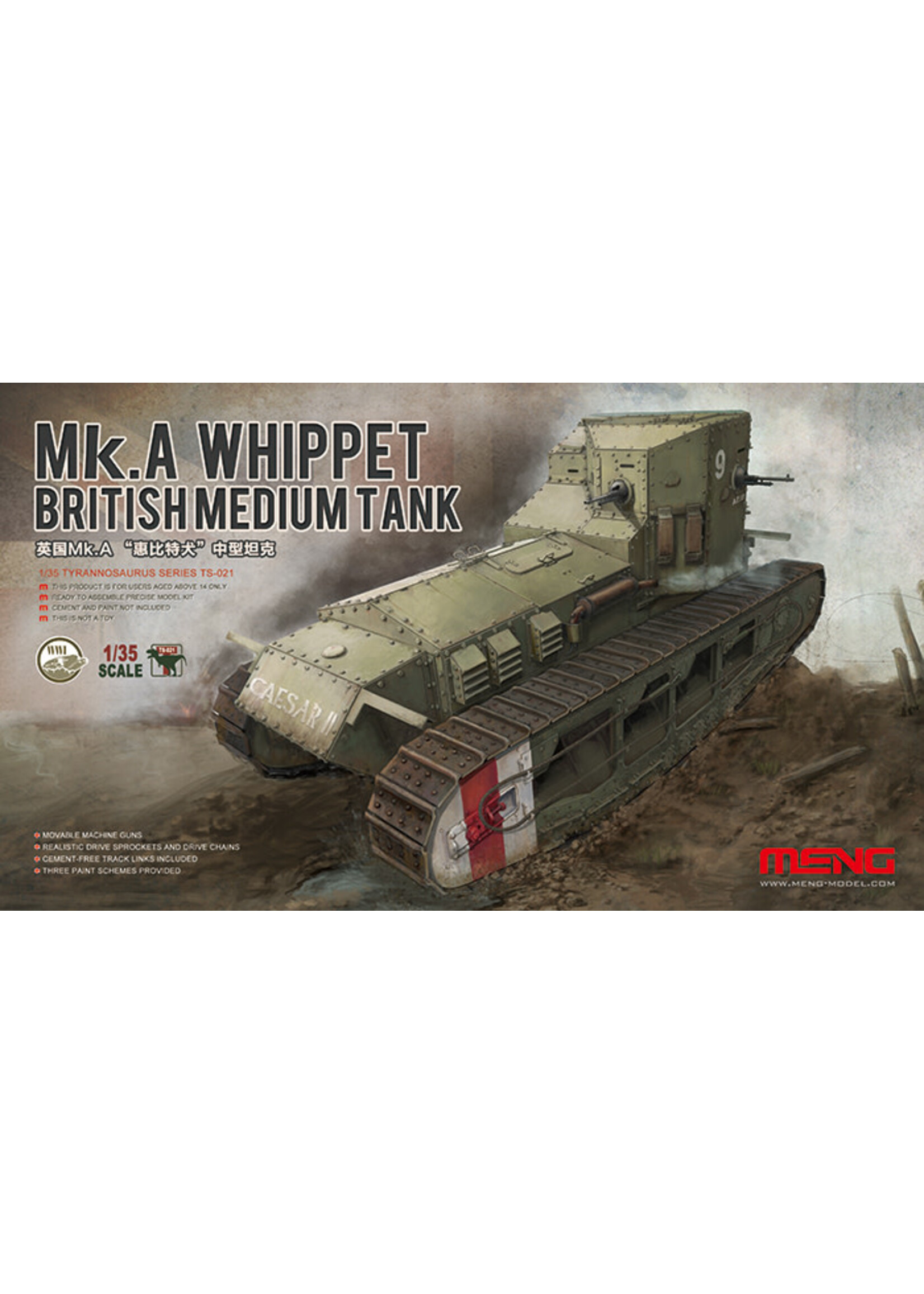 MENG MENGTS021 British Medium Tank Mk.A Whippet (1/35)