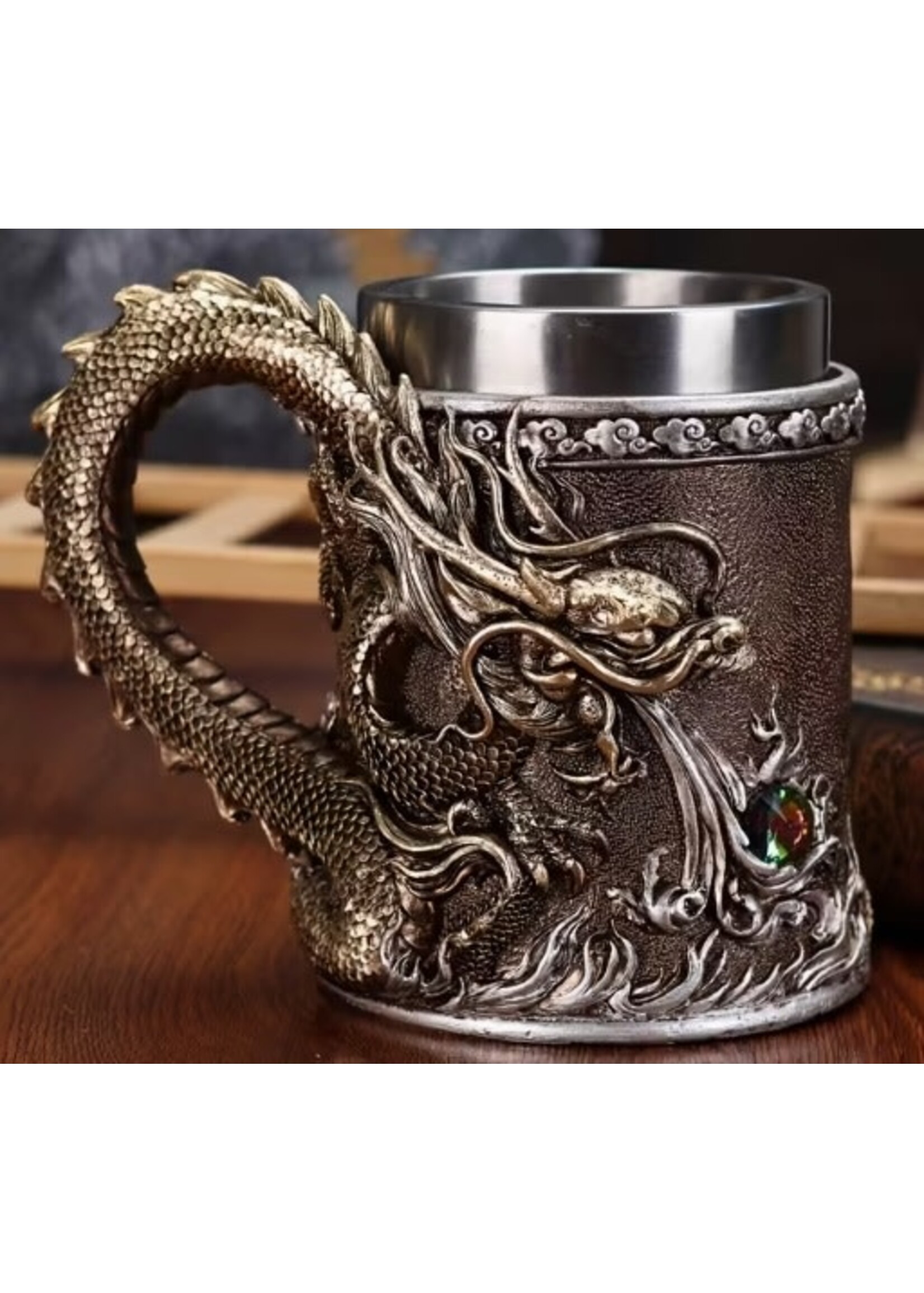 Mug Copper Oriental Dragon