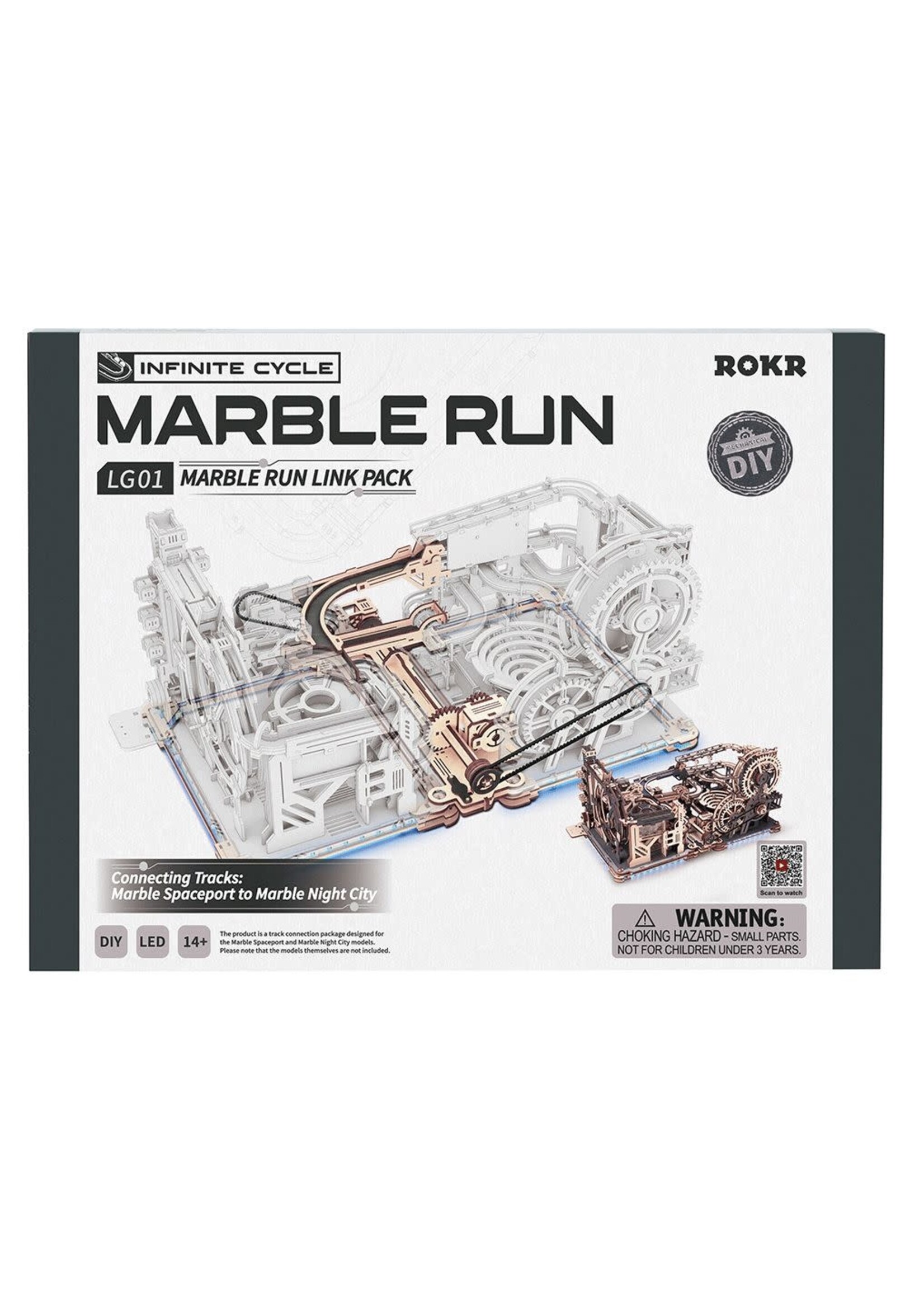 ROKR ROELG01 Marble Run - Connect Marble Spaceport to Marble Night City