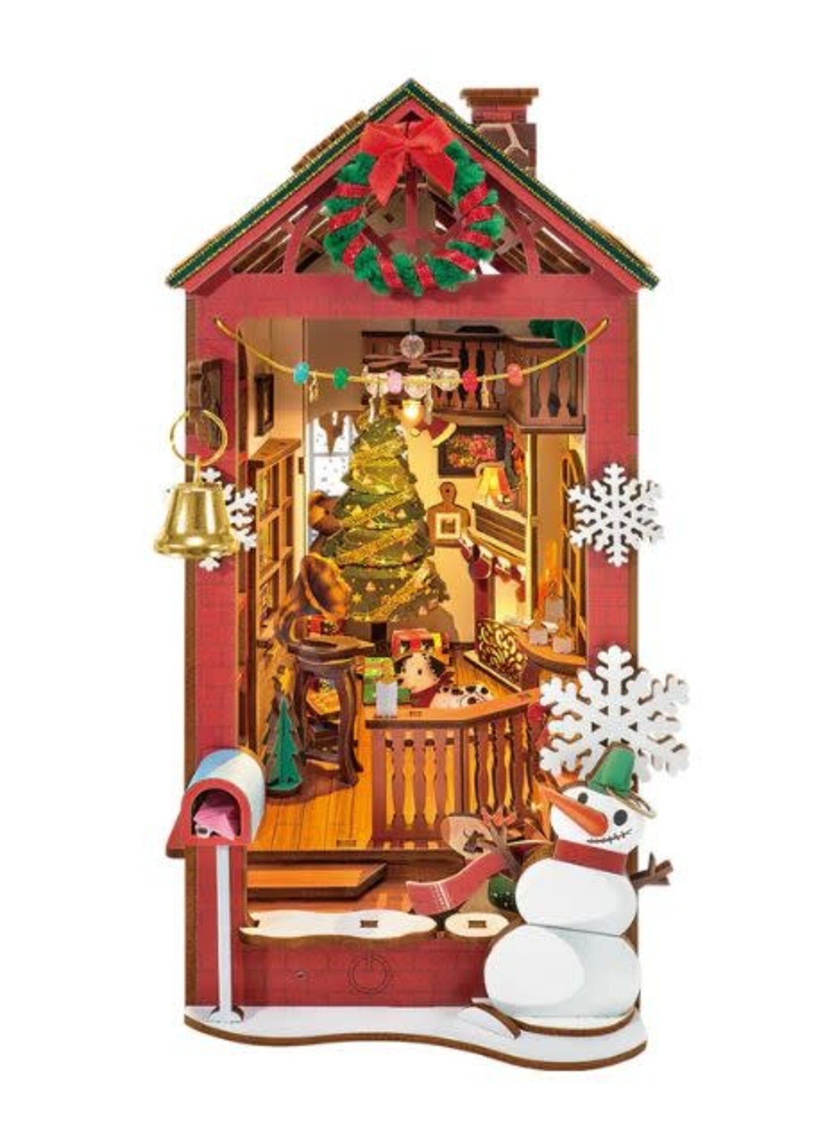 Rolife ROETGC07 Christmas Indoor Scene Book Nook