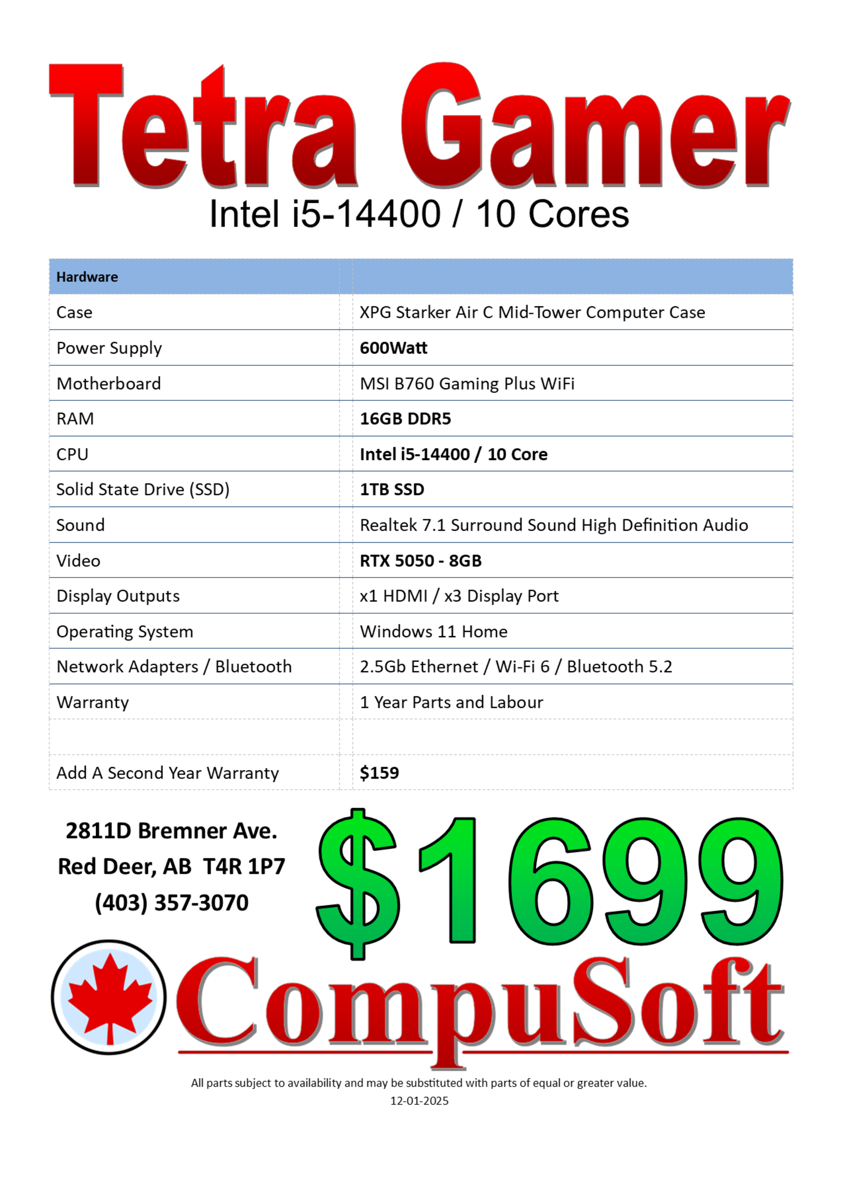 CompuSoft Tetra Gamer