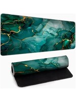 Mouse Pad 16x35 Inch Elegant Green Marble Texture