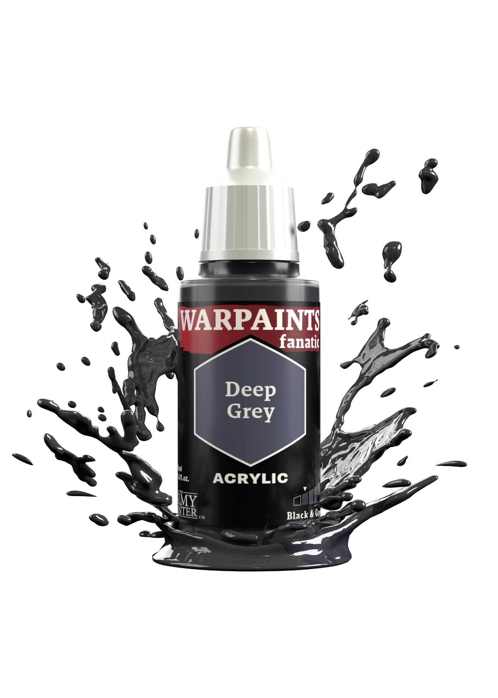 Army Painter WARPAINTS: FANATIC ACRYLIC DEEP GREY 18ml