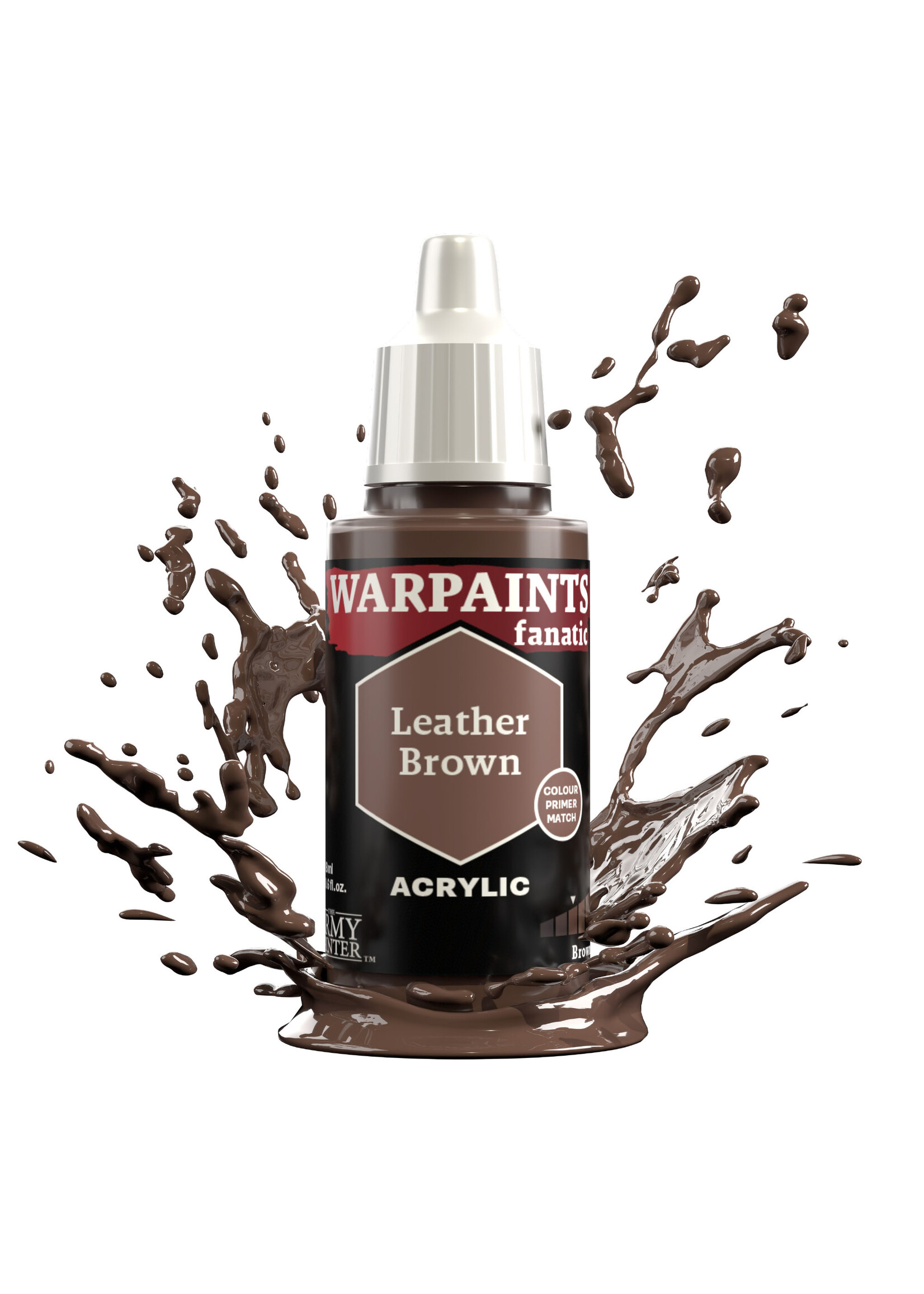 Army Painter WARPAINTS: FANATIC ACRYLIC LEATHER BROWN 18ml