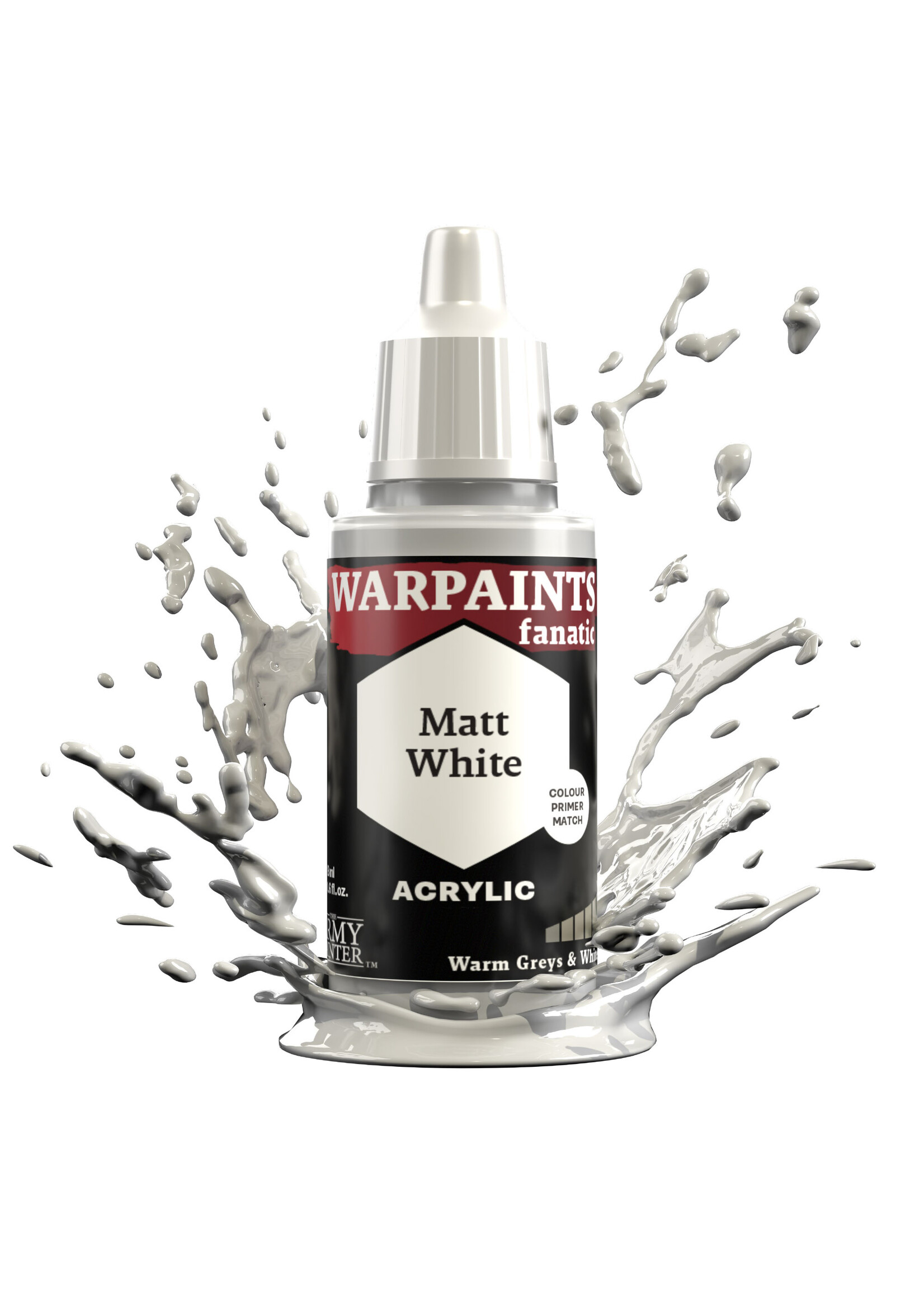 Army Painter WARPAINTS: FANATIC ACRYLIC MATT WHITE 18ml