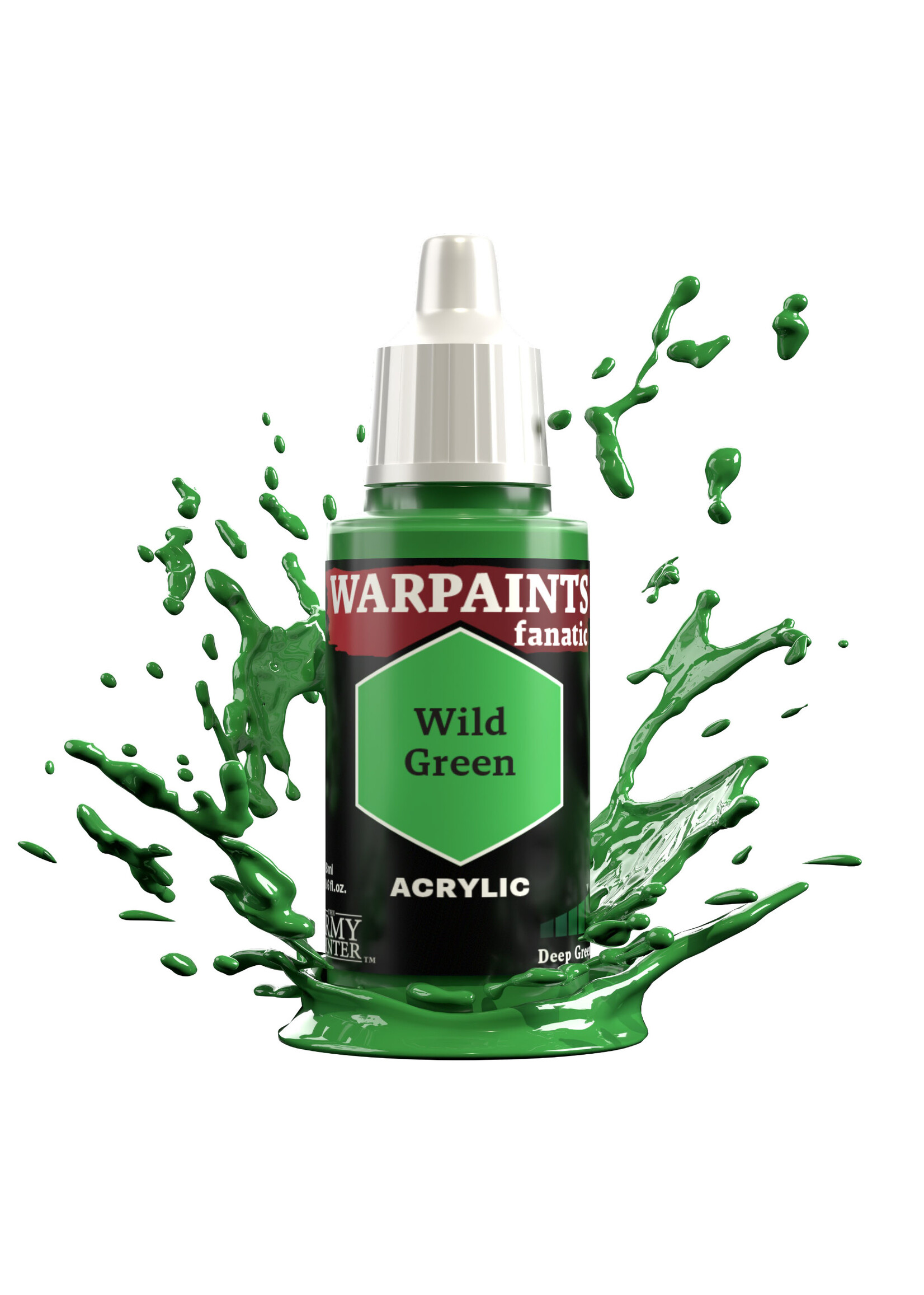 Army Painter WP3053 WARPAINTS: FANATIC ACRYLIC WILD GREEN 18ml