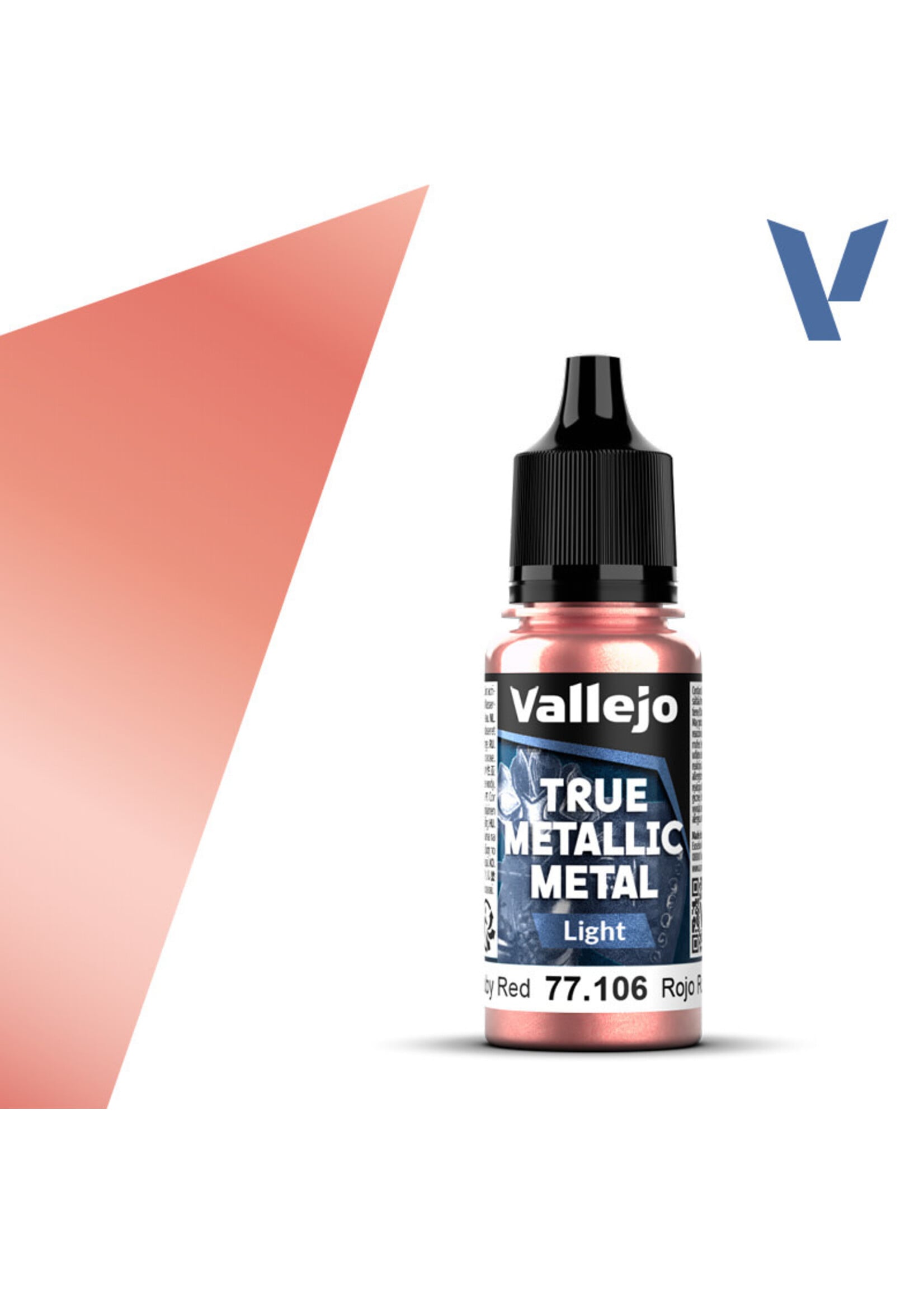 Vallejo VAL77106 True Metallic Ruby Red Light (18ml)