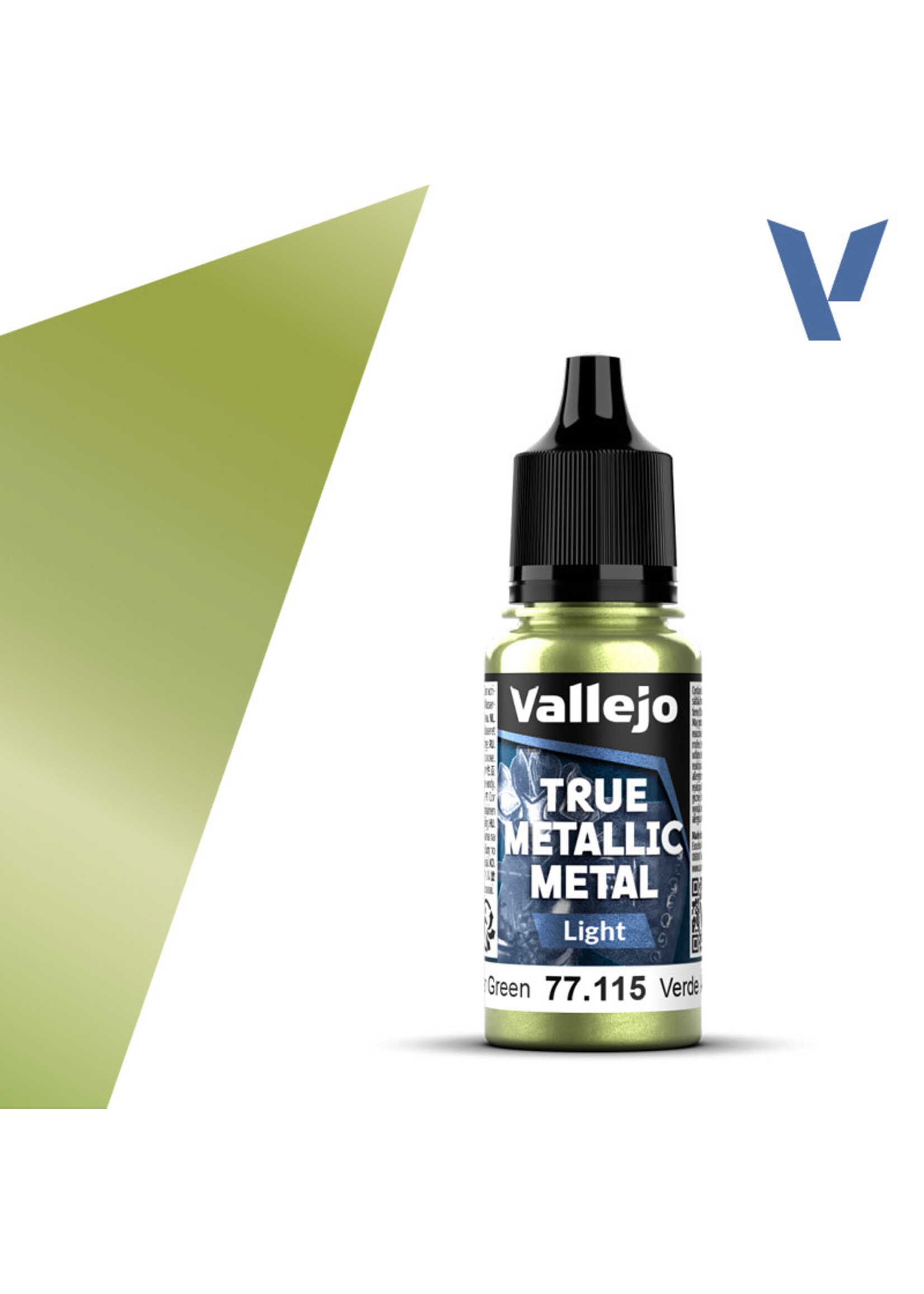 Vallejo VAL77115 True Metallic Amber Green (18ml)