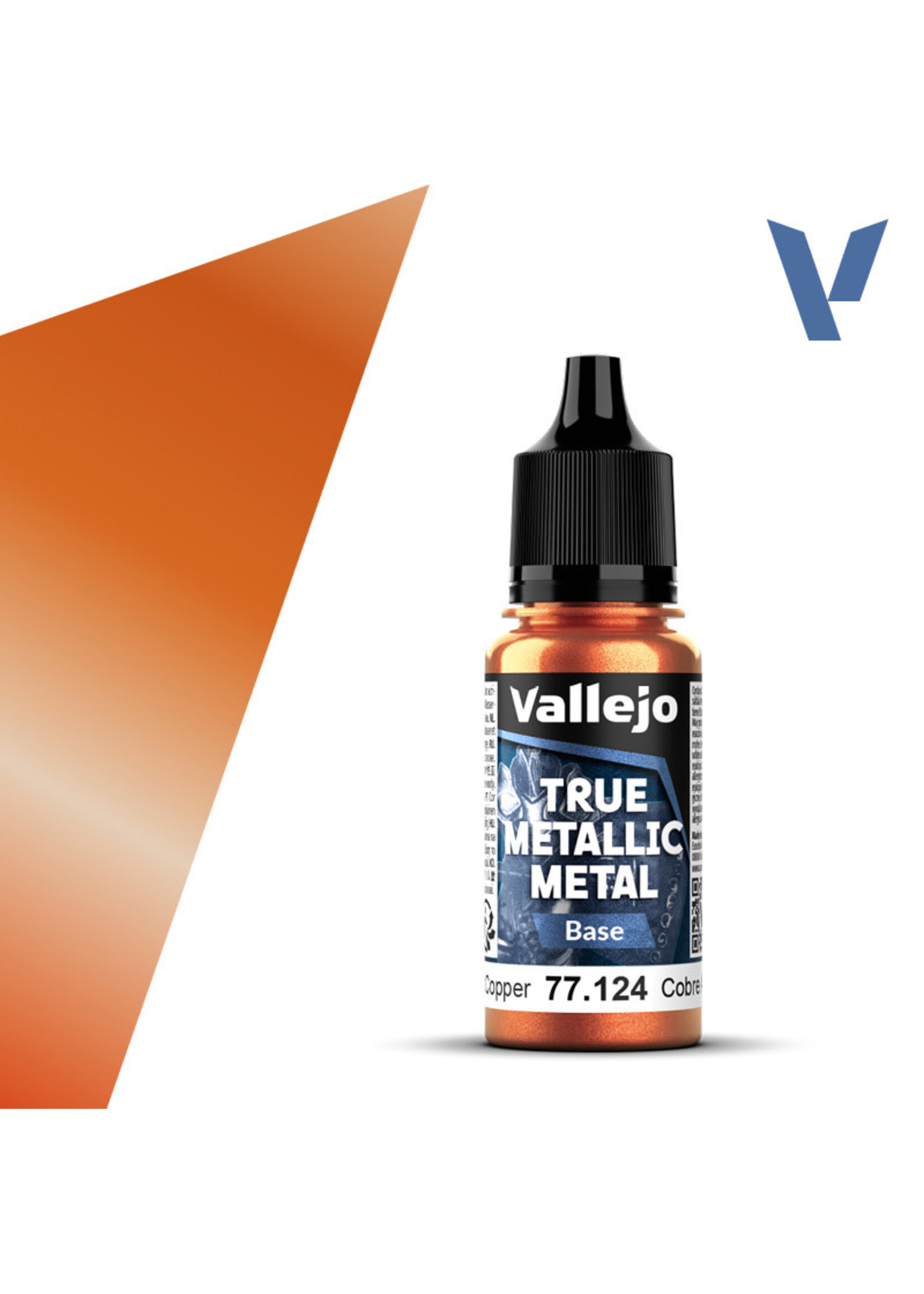 Vallejo VAL77124 True Metallic Ancient Copper Base (18ml)