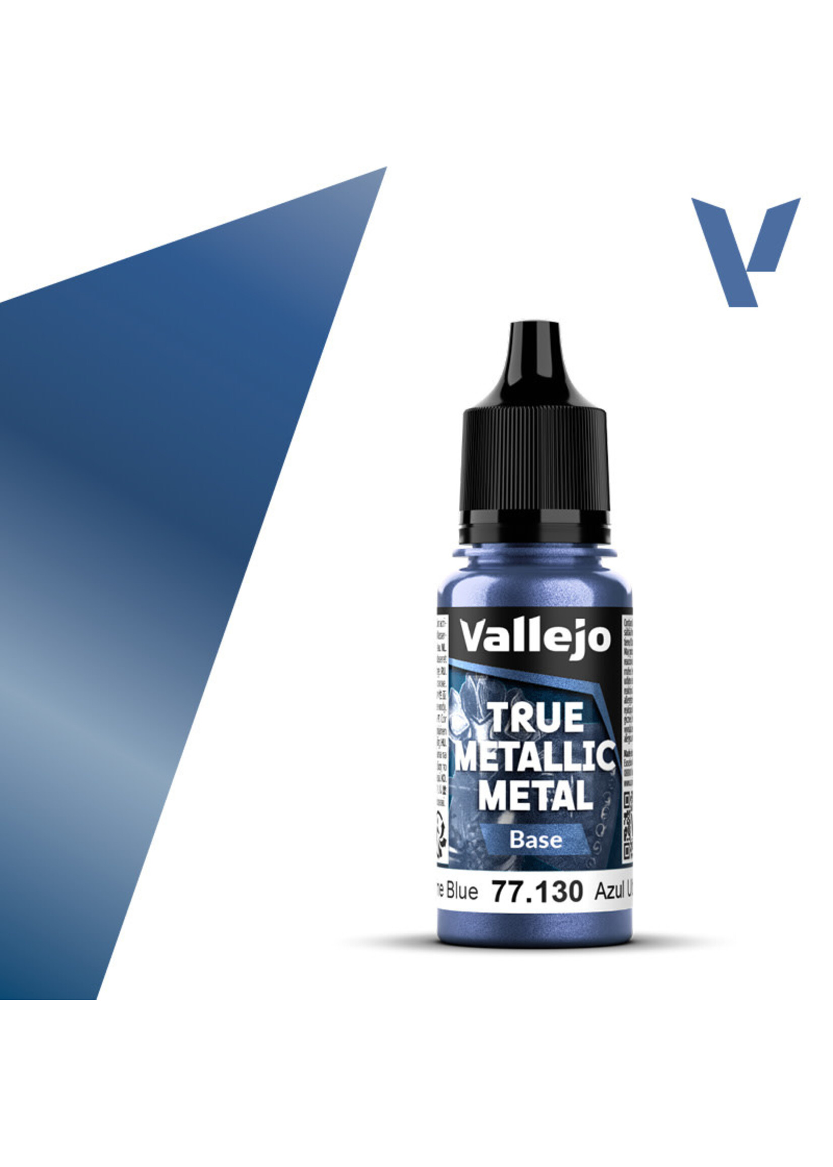 Vallejo VAL77130 True Metallic Ultramarine Blue Base (18ml)