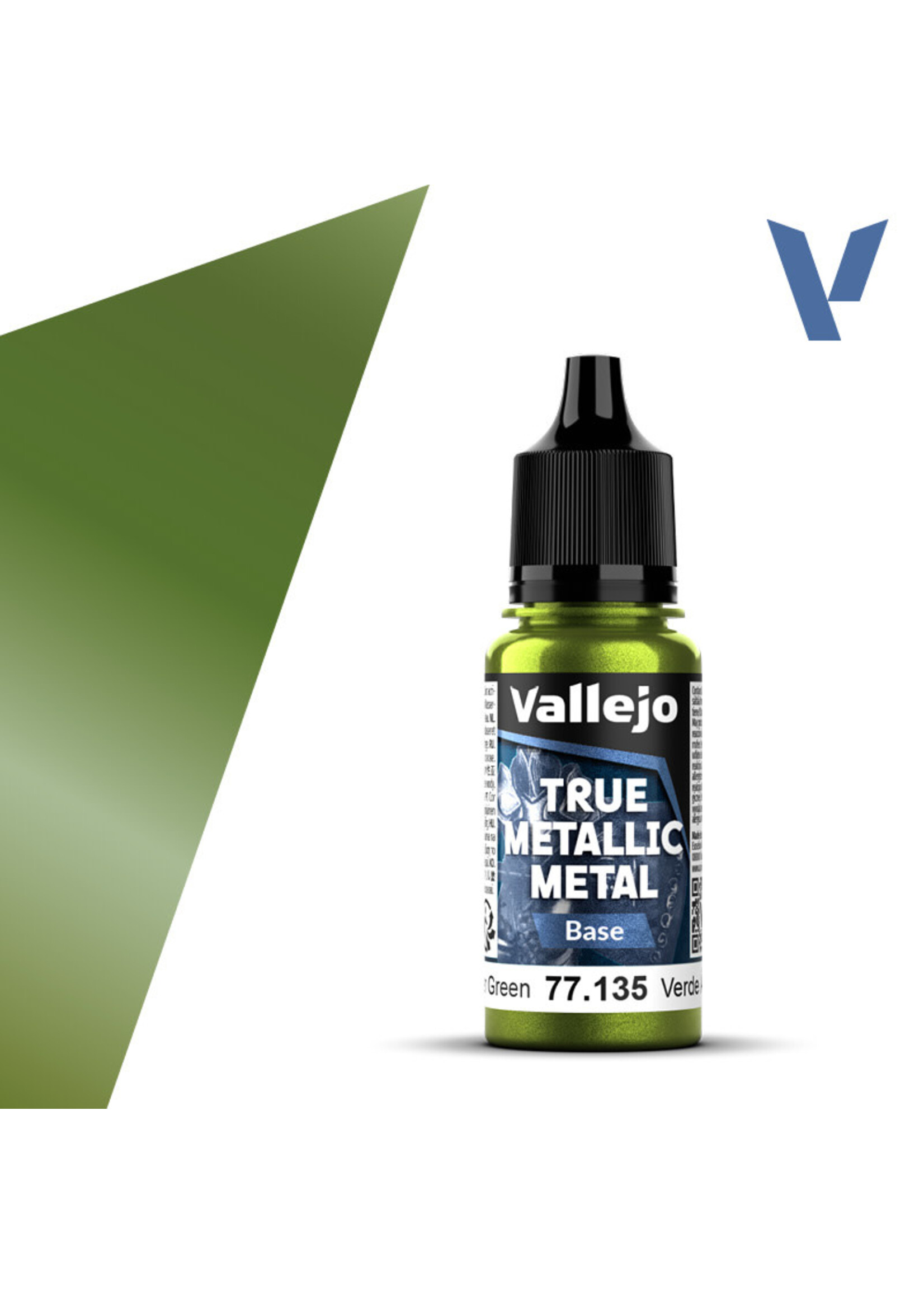 Vallejo VAL77135 True Metallic Amber Green (18ml)