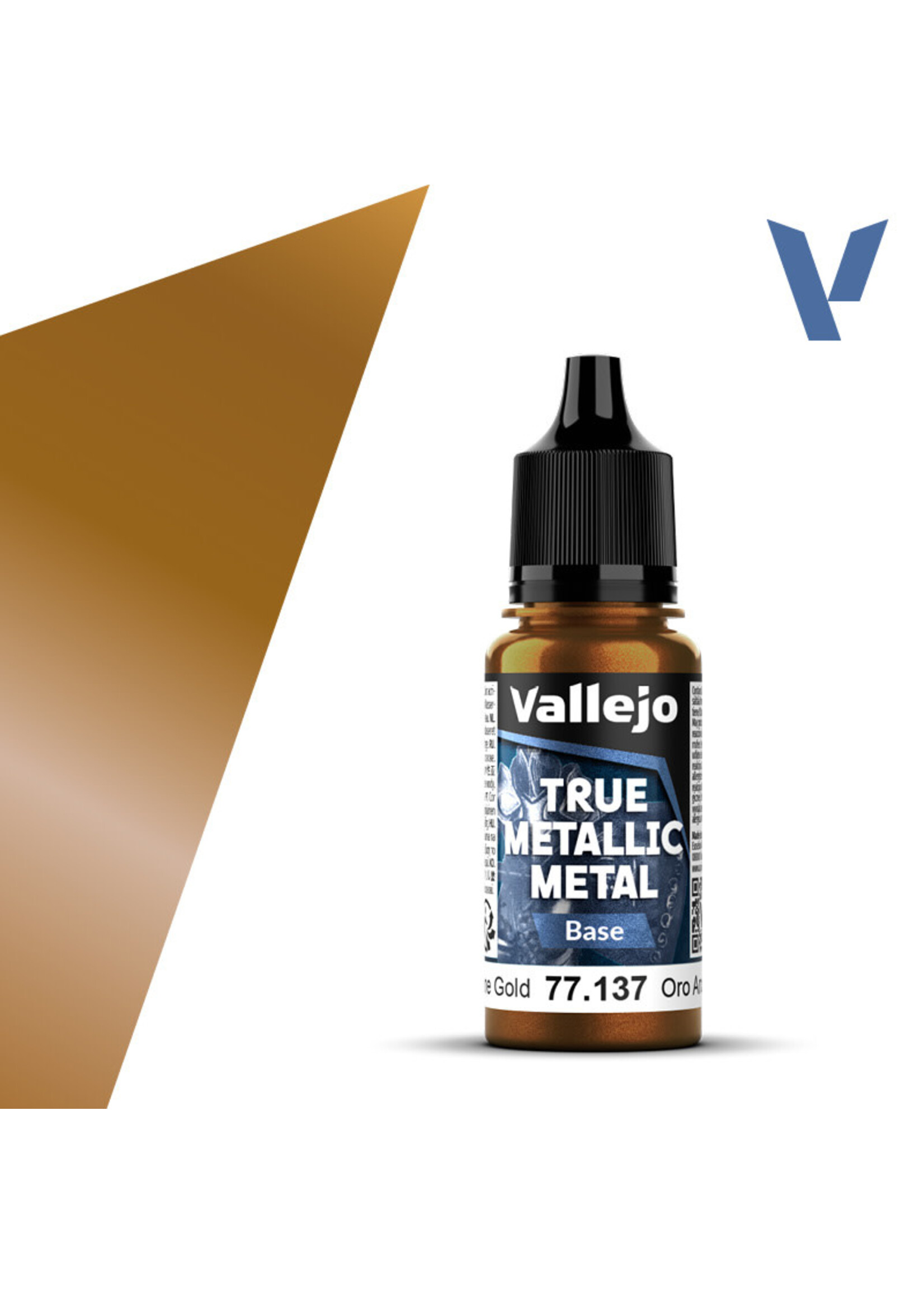 Vallejo VAL77137 True Metallic Arcane Gold (18ml)