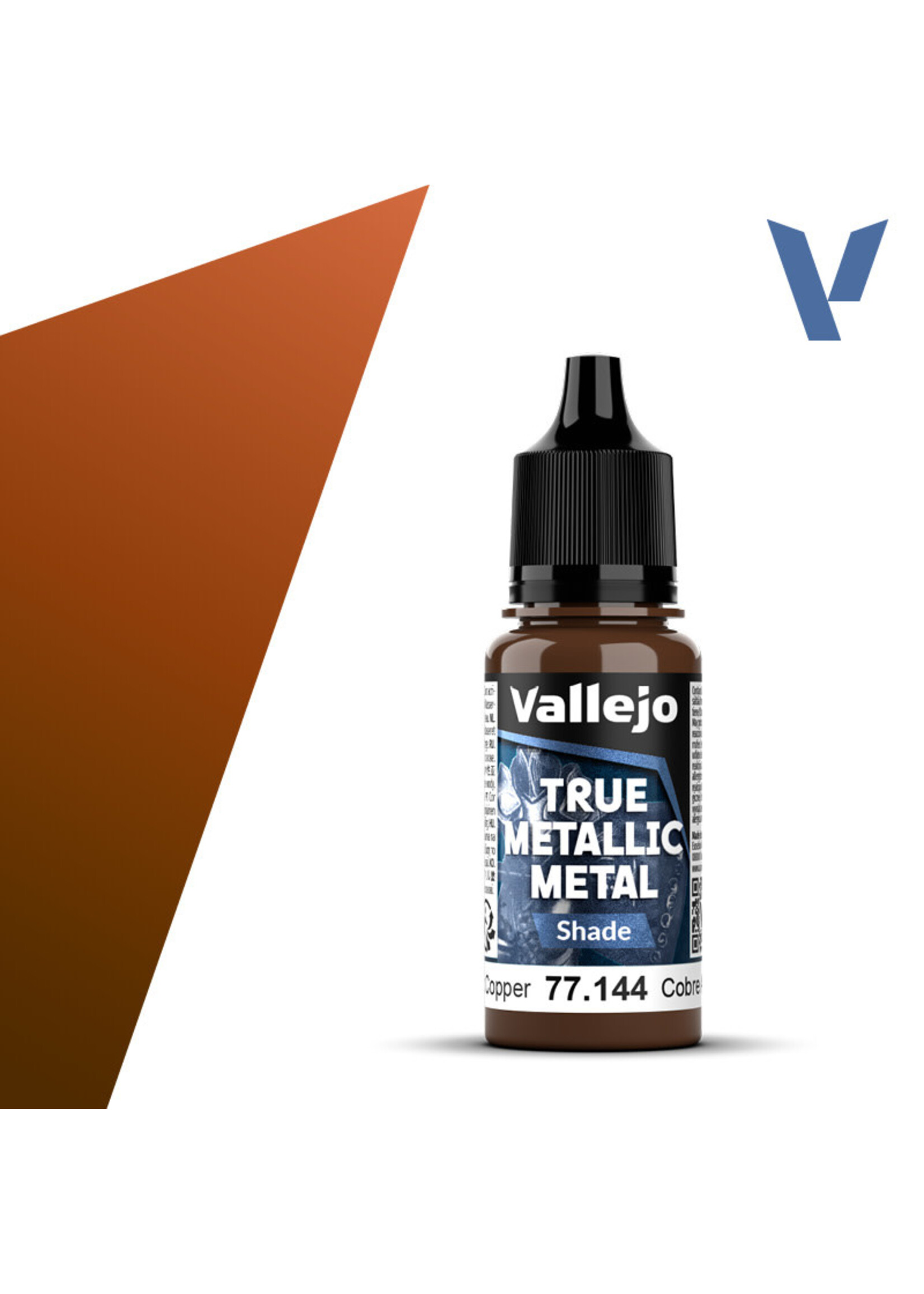 Vallejo VAL77144 True Metallic Ancient Copper (18ml)