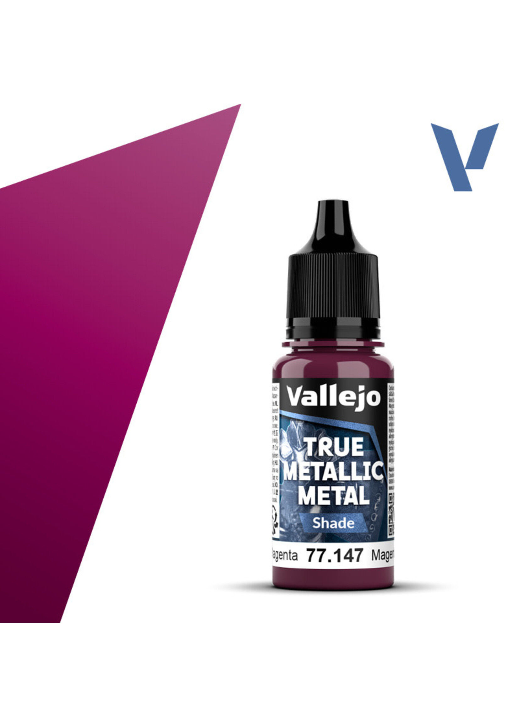 Vallejo VAL77147 True Metallic Crimson Magenta (18ml)