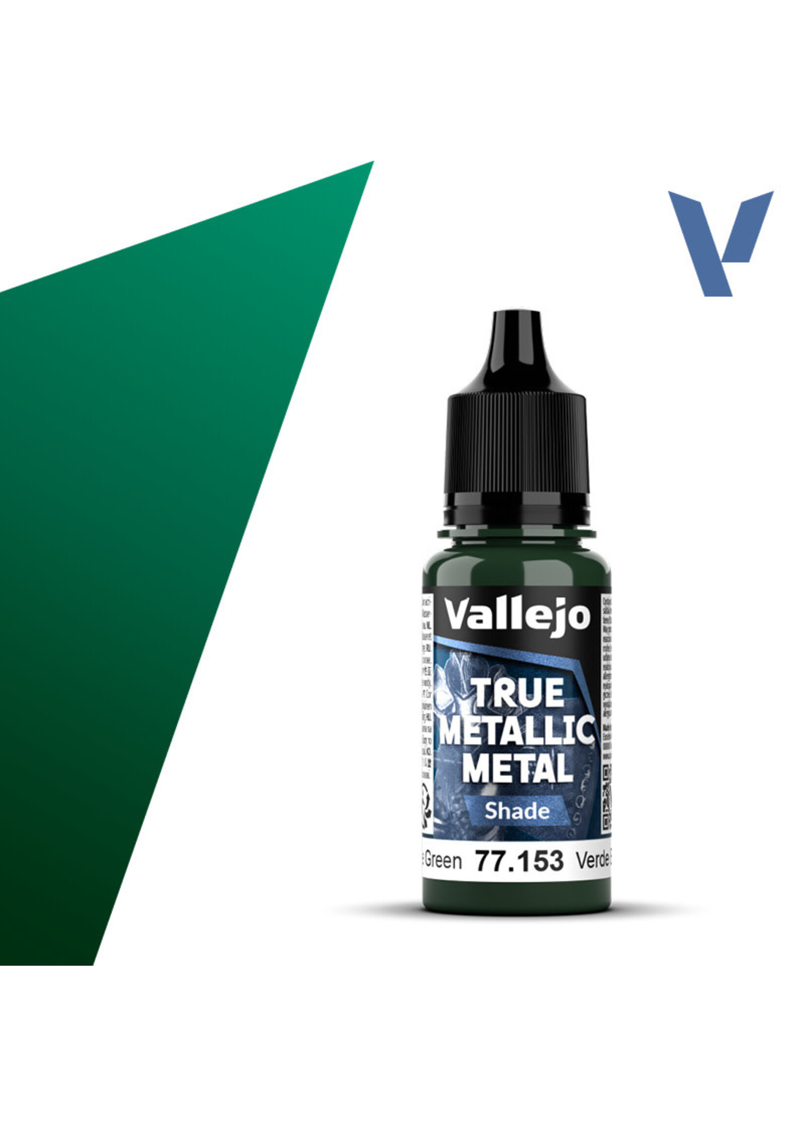 Vallejo VAL77153 True Metallic Beetle Green (18ml)