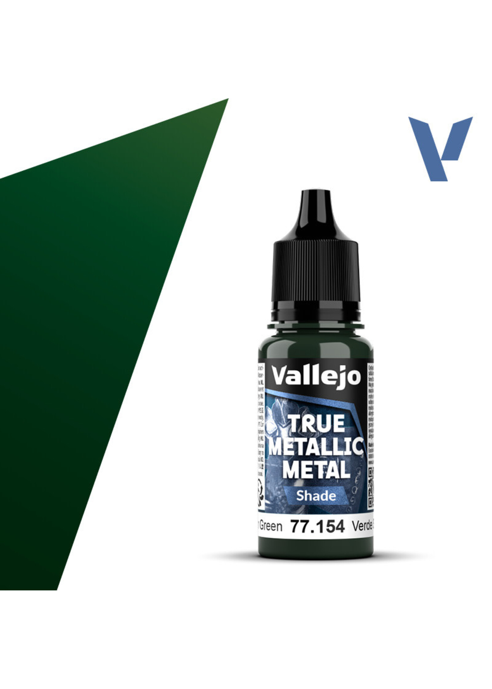 Vallejo VAL77154 True Metallic Dusken Green (18ml)