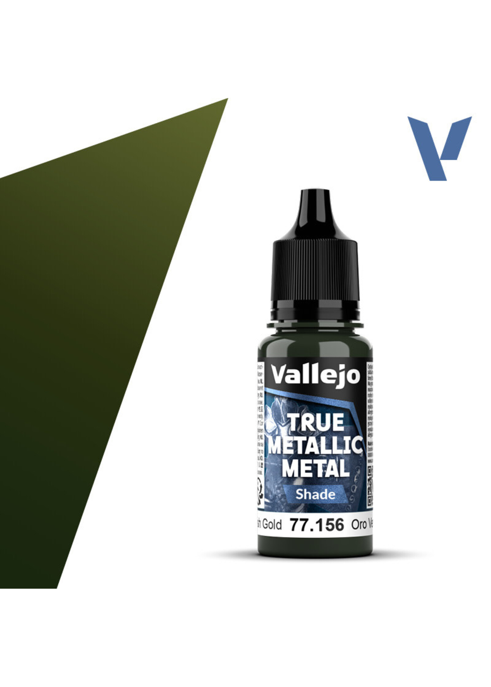 Vallejo VAL77156 True Metallic Greenish Gold (18ml)
