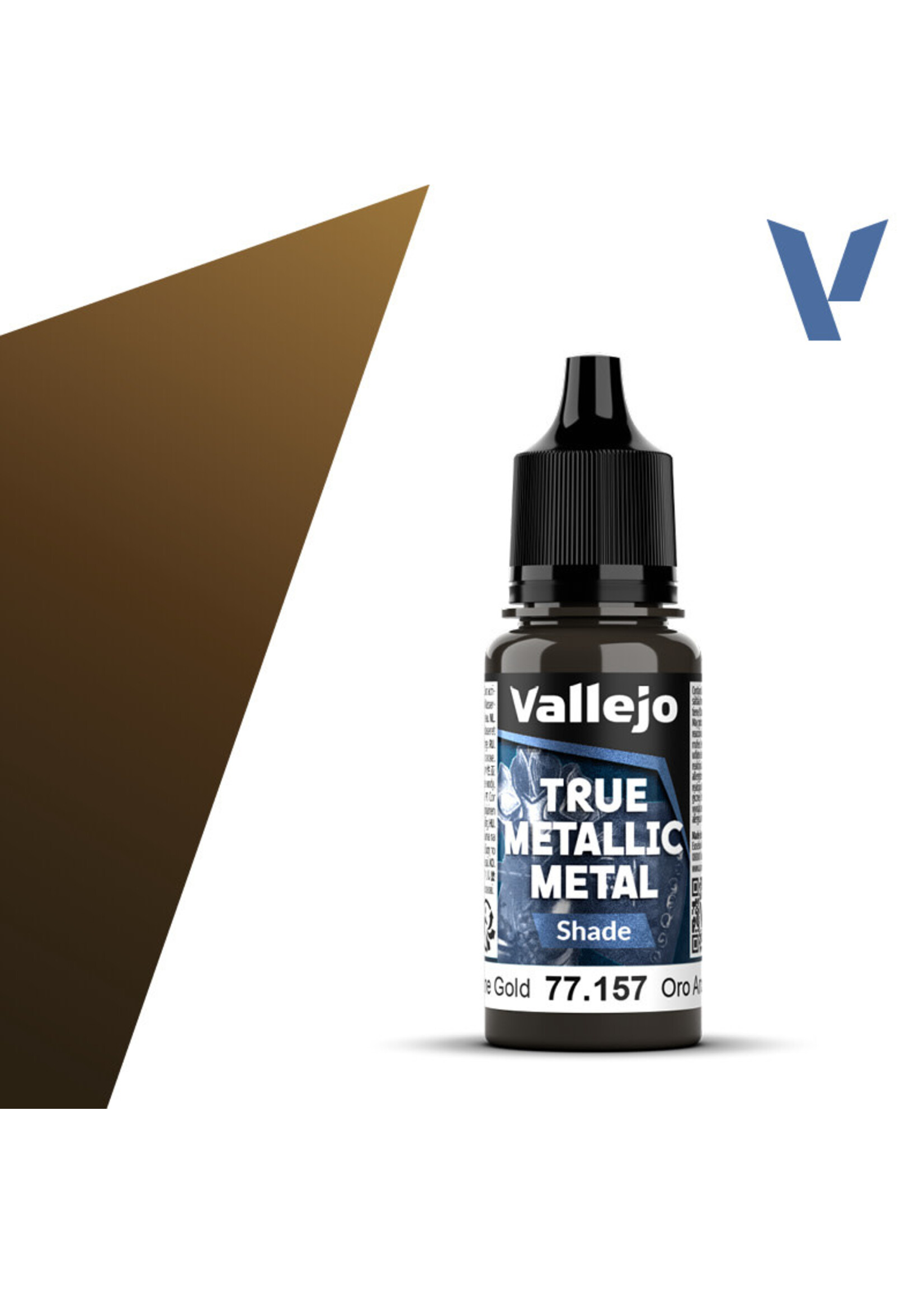 Vallejo VAL77157 True Metallic Arcane Gold Shade (18ml)
