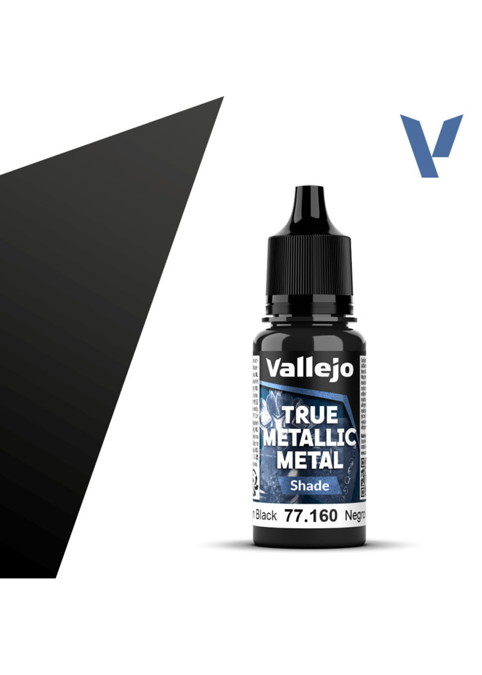 Vallejo VAL77160 True Metallic Obsidian Black Shade (18ml)