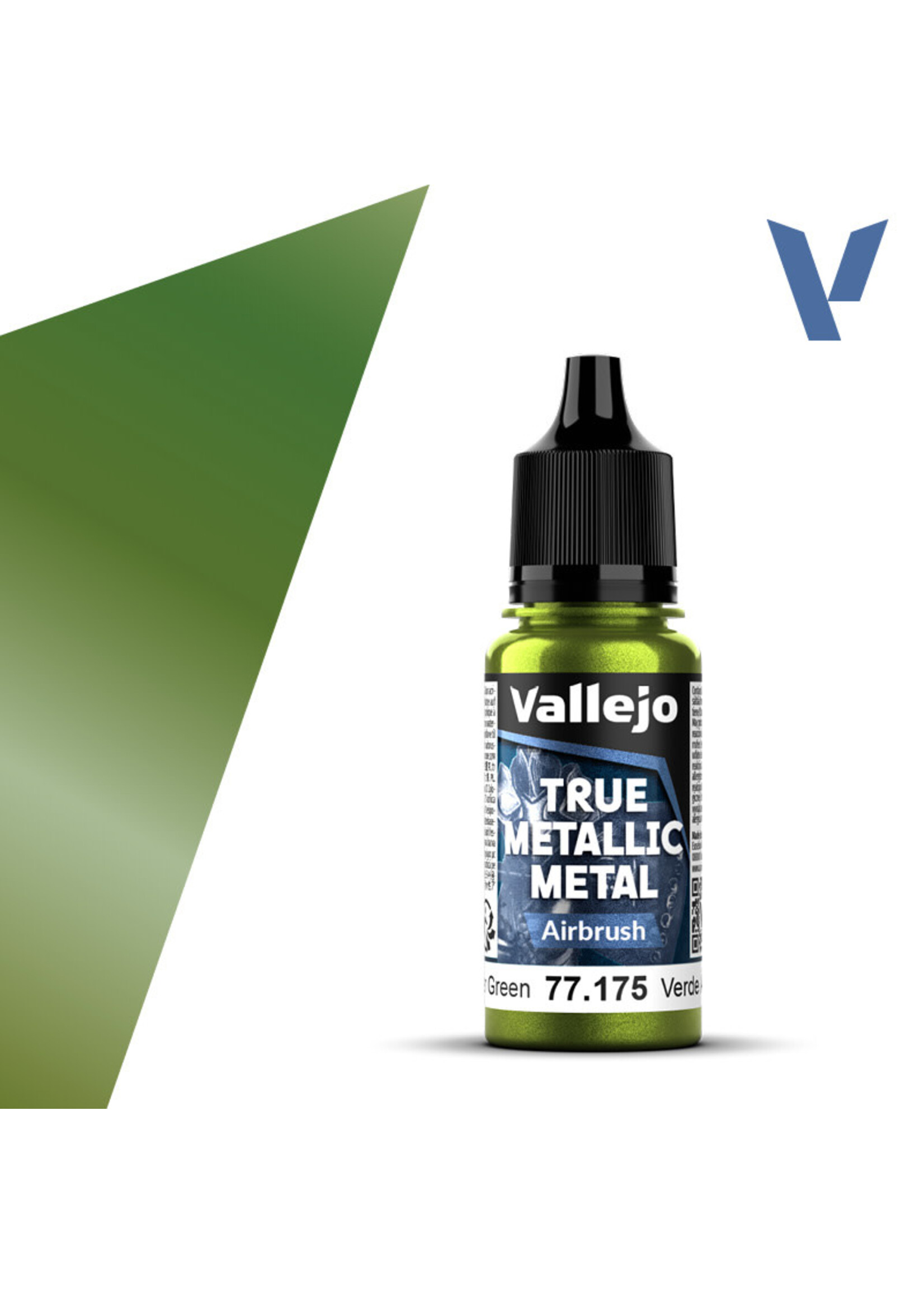 Vallejo VAL77175 True Metallic Amber Green (18ml)