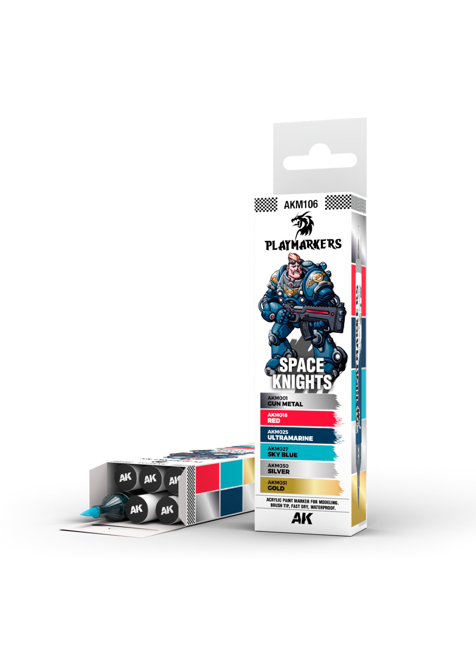 AK Interactive AK-M106 Space Knights Set (6pc) Playmarker