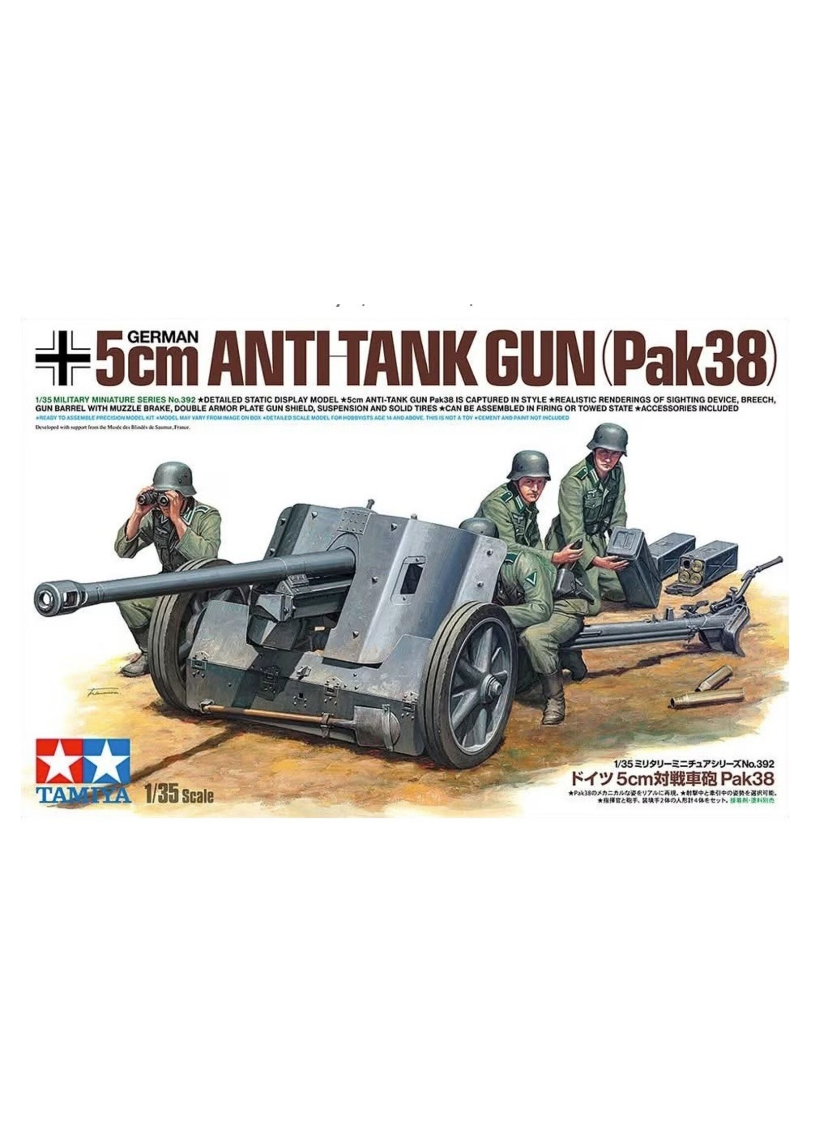 Tamiya TAM35392 5cm Anti Tank Gun PAK 38 (1/35)