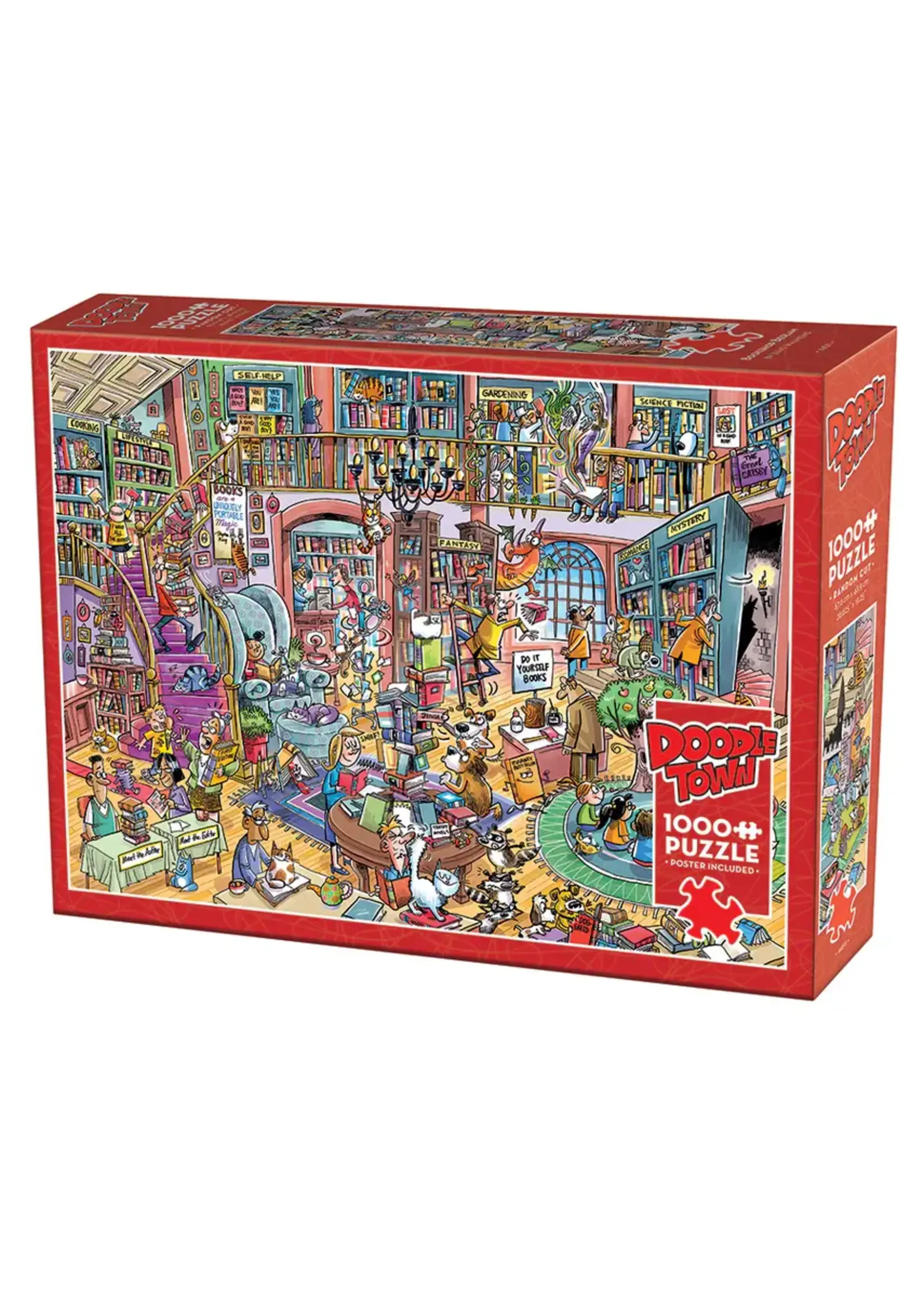 Cobble Hill CH44511 Doodle Town Bookshop Bedlam (Puzzle1000)