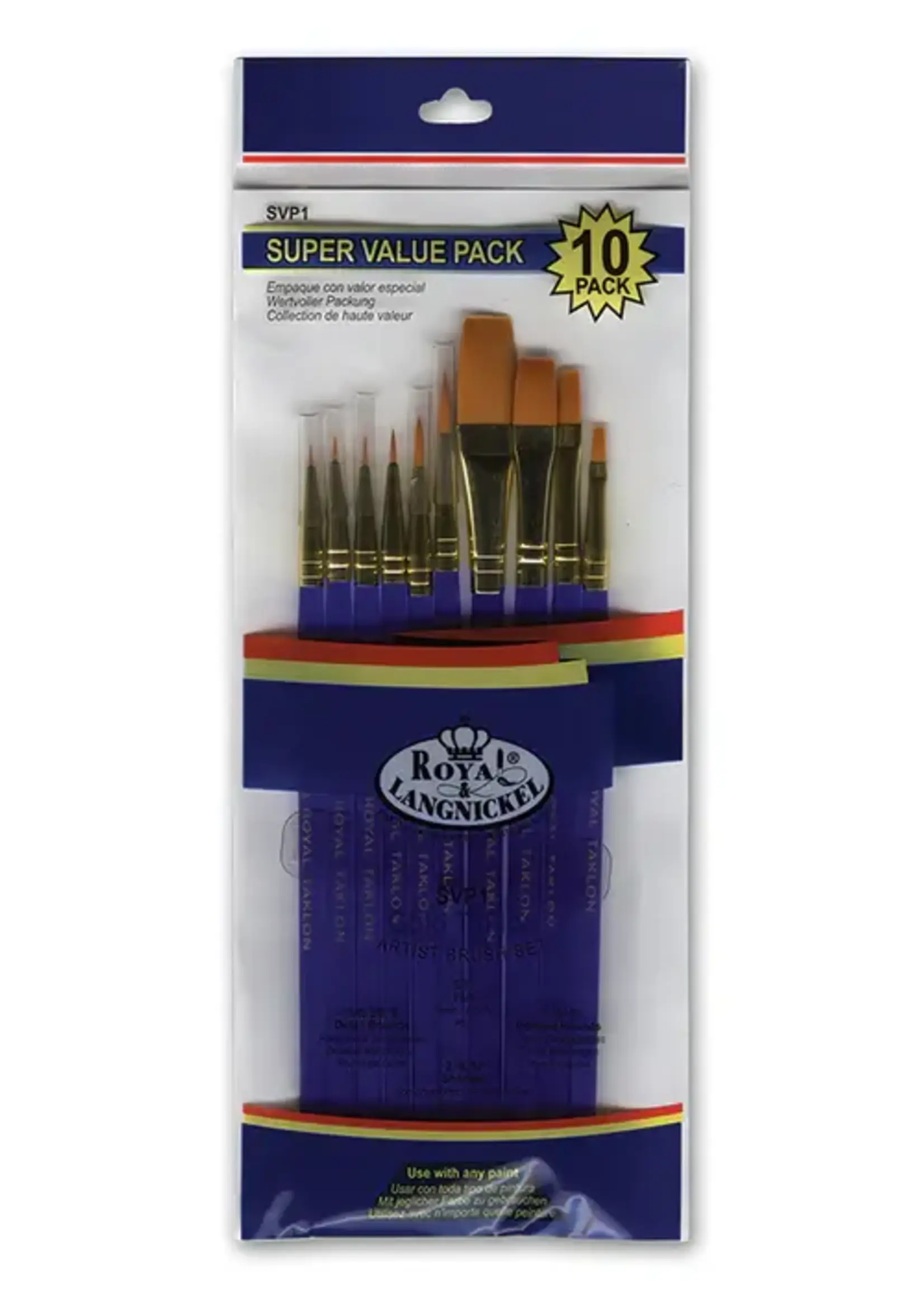 Gold Taklon Brush Set (10pc)