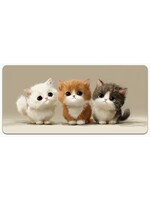 Mouse Pad 12x24 Inch 3 Kittens