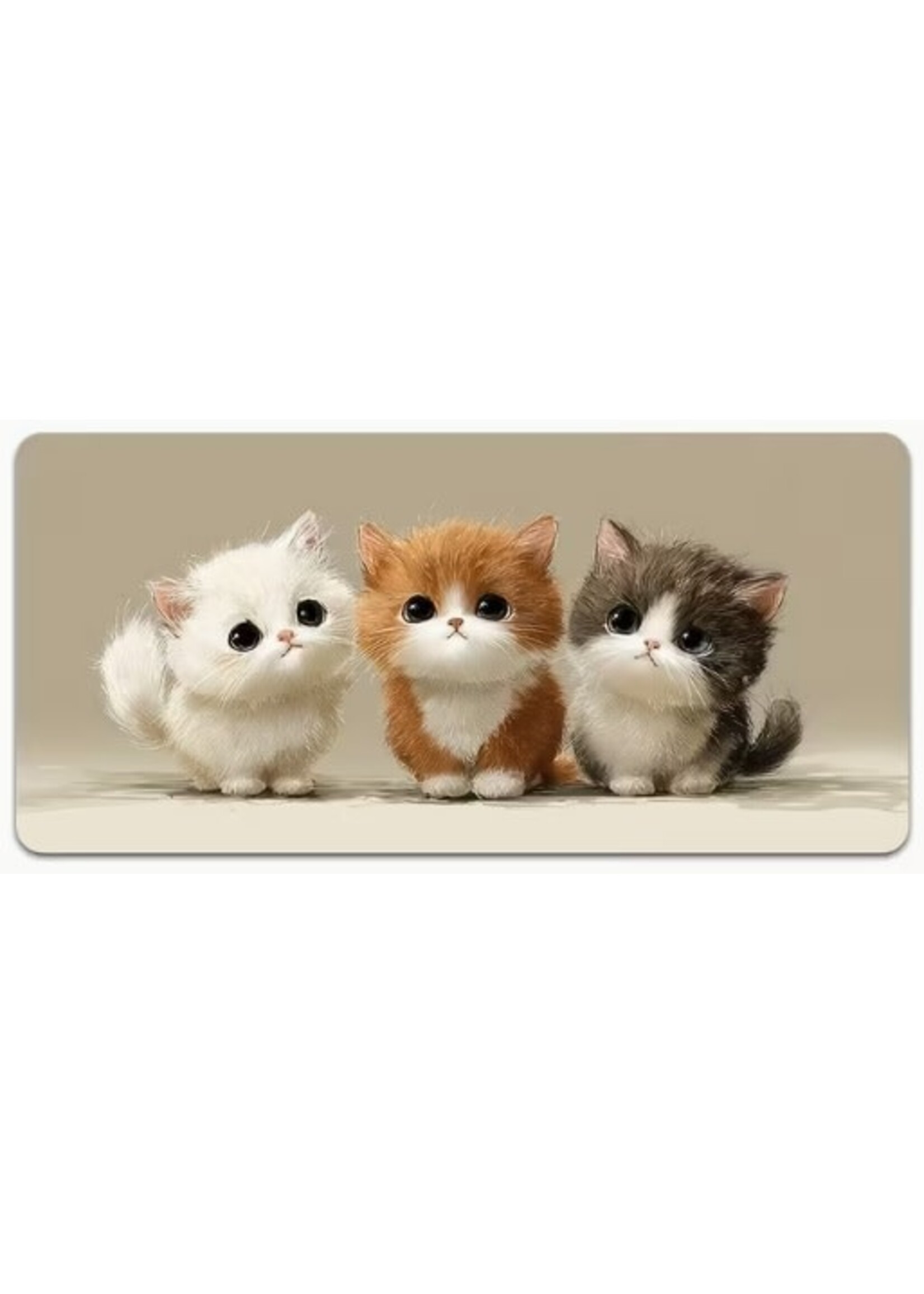 Mouse Pad 12x24 Inch 3 Kittens