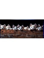 Mouse Pad 12x24 Inch Husky Puppies