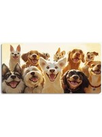 Mouse Pad 12x24 Inch Group of Dogs