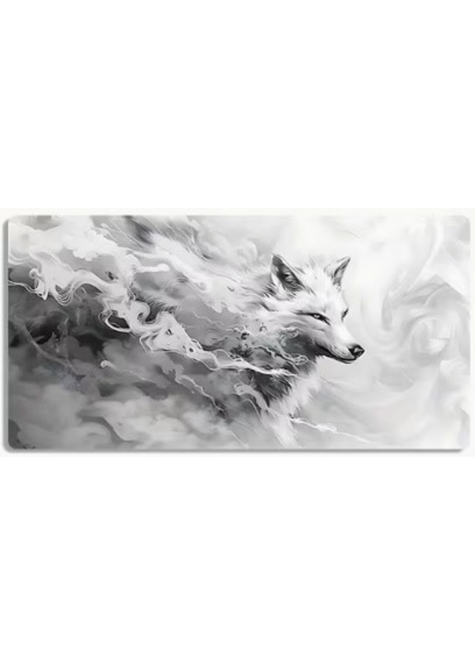Mouse Pad 12x24 Inch Swirling Smoke Wolf