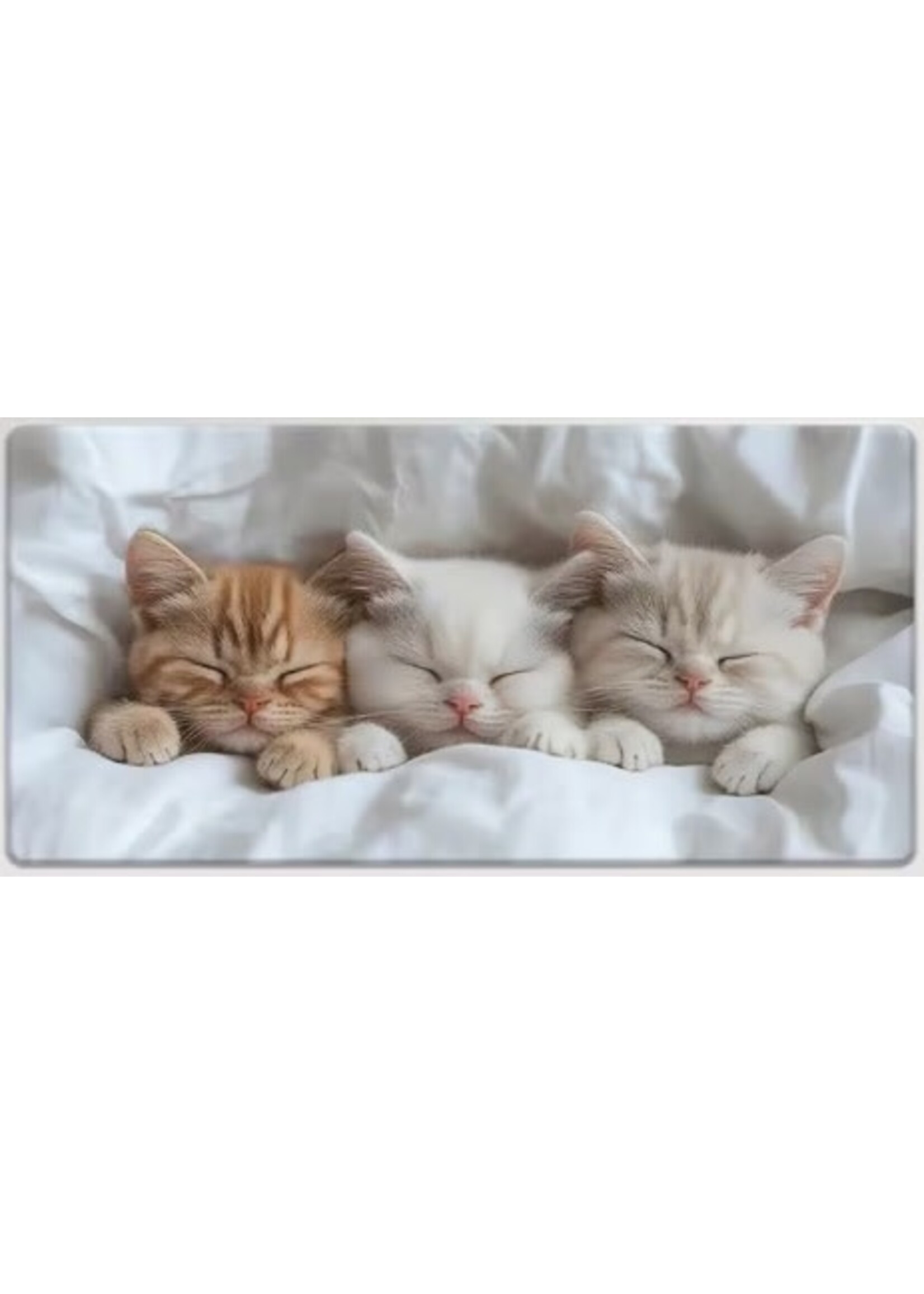 Mouse Pad 12x24 Inch Sleeping Kittens